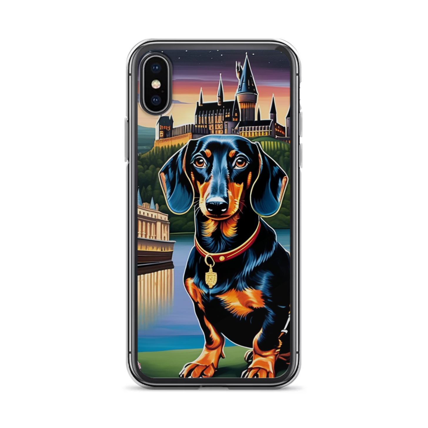 PugMug Custom Black Dachshund iPhone Case