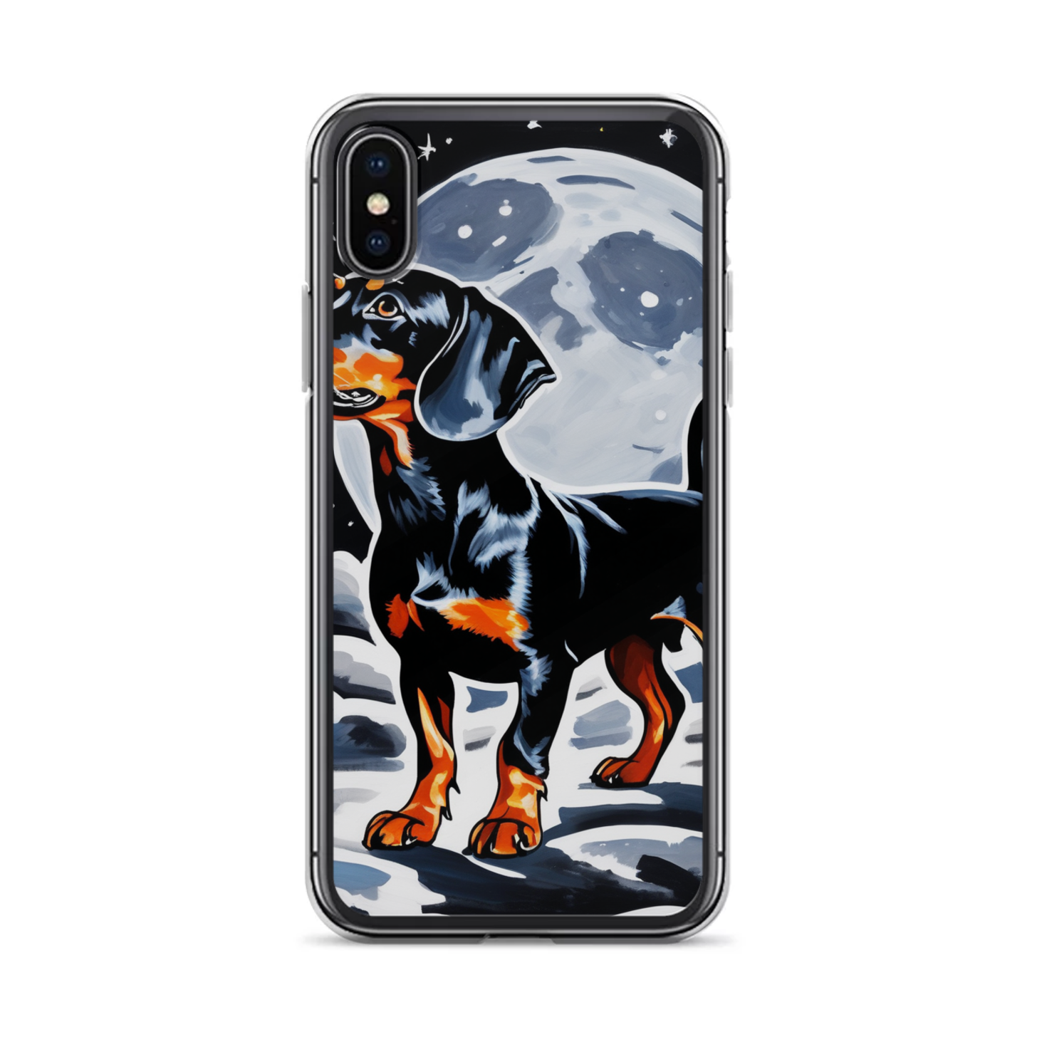 PugMug Custom Black Dachshund iPhone Case