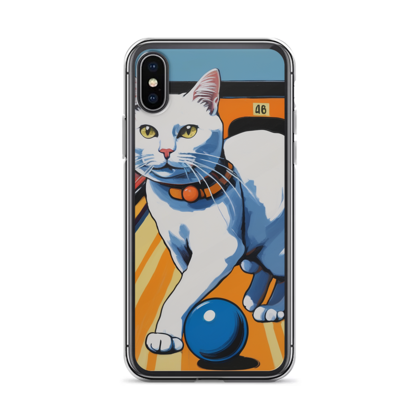 PugMug Custom White Companion Cat iPhone Case
