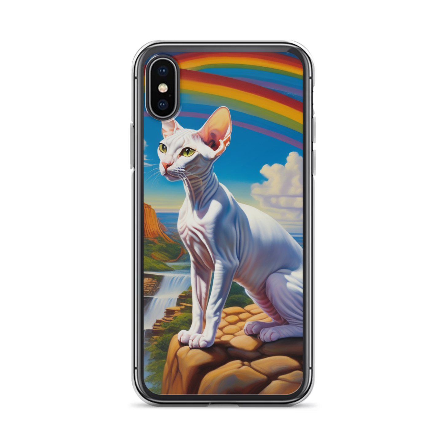 PugMug Custom White Sphynx Cat iPhone Case