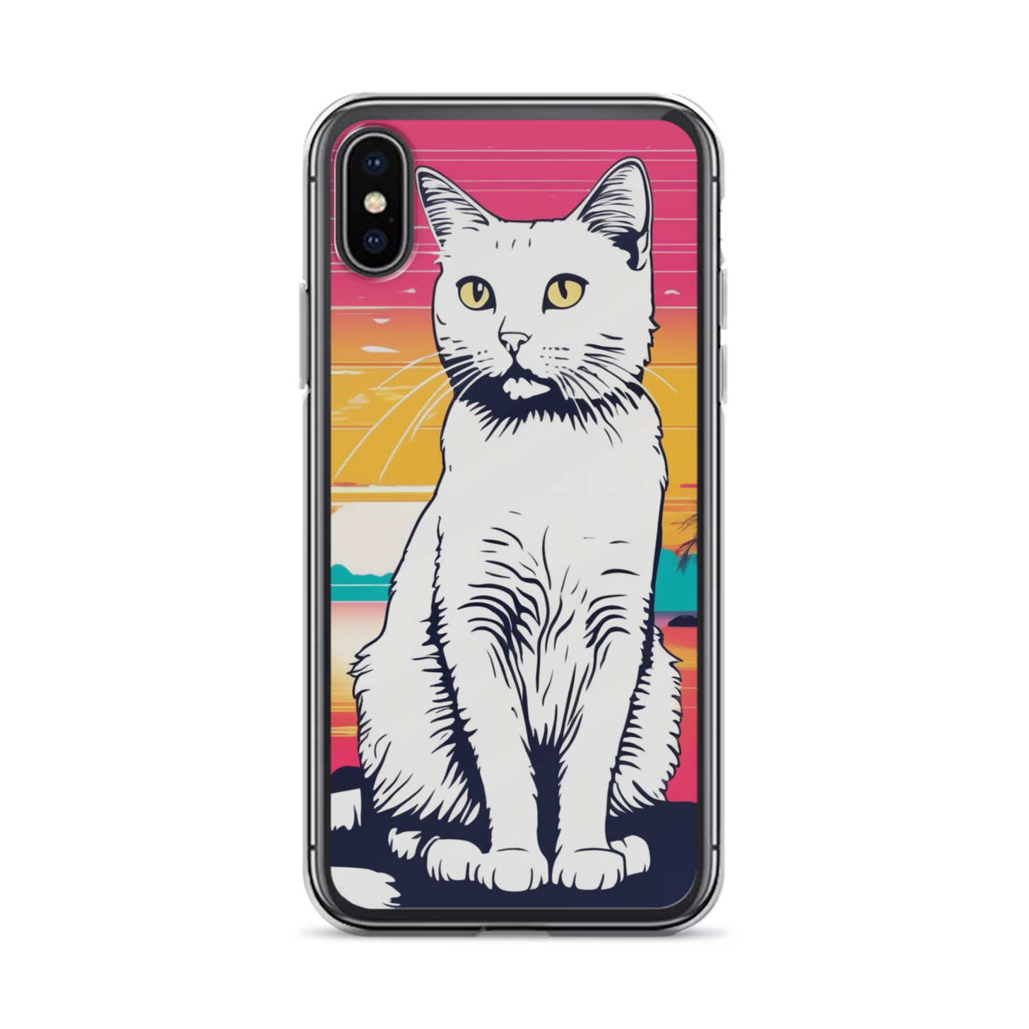 PugMug Custom White Companion Cat iPhone Case