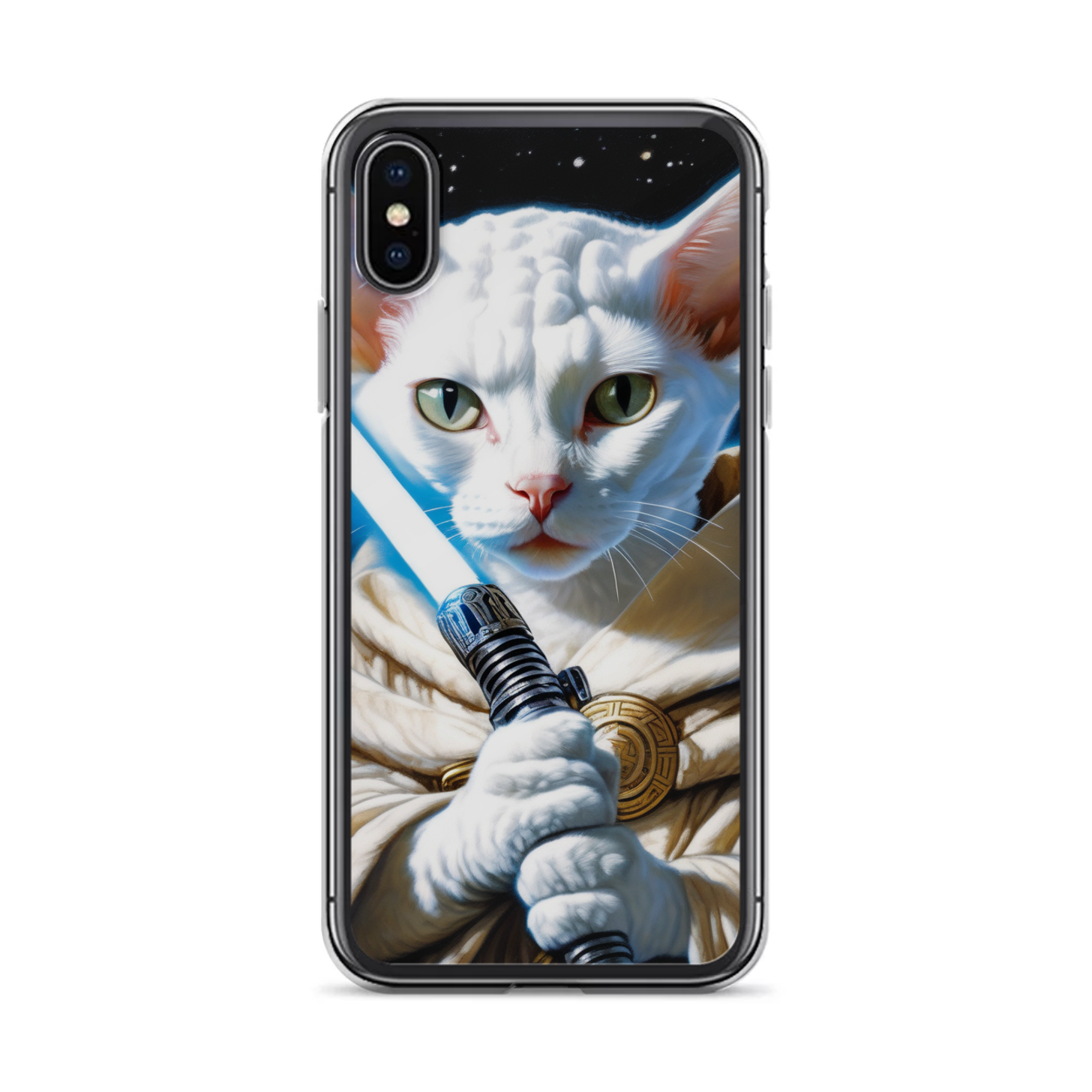 PugMug Custom White Devon Rex Cat iPhone Case