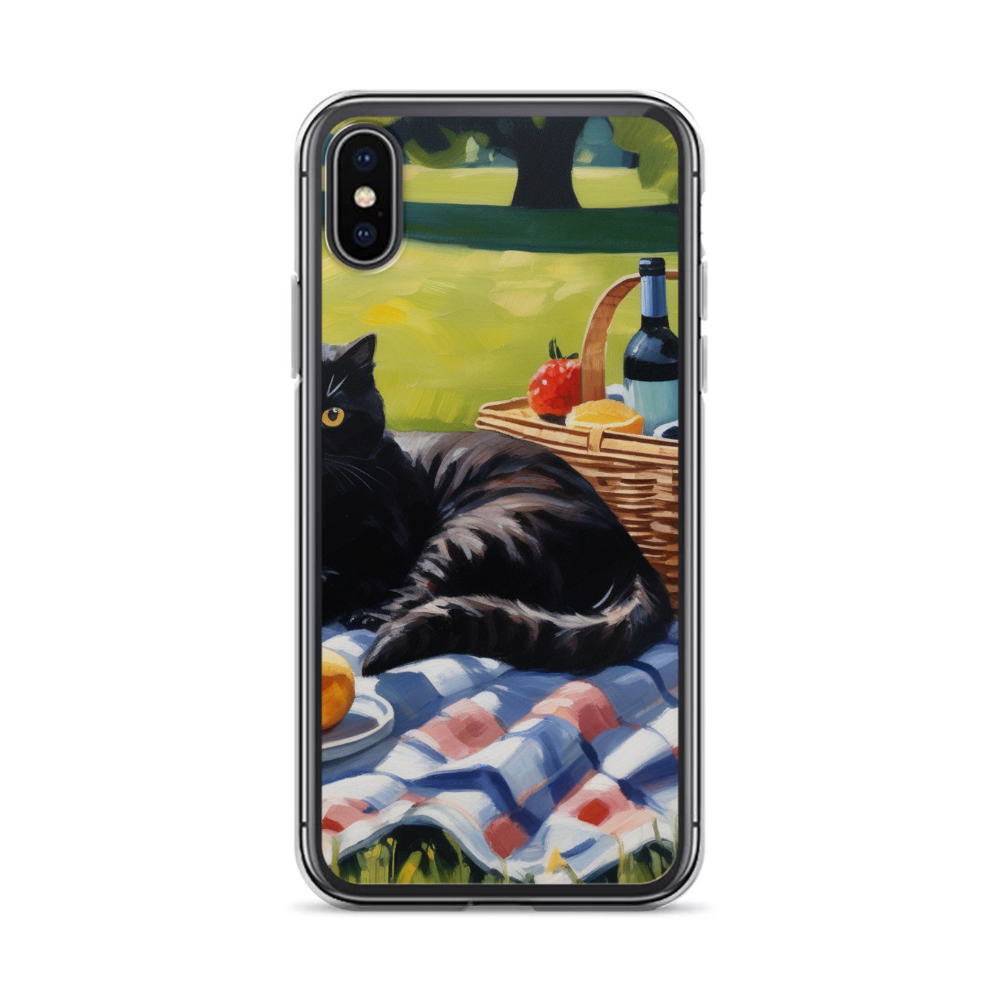PugMug Custom Black Scottish Fold Cat iPhone Case