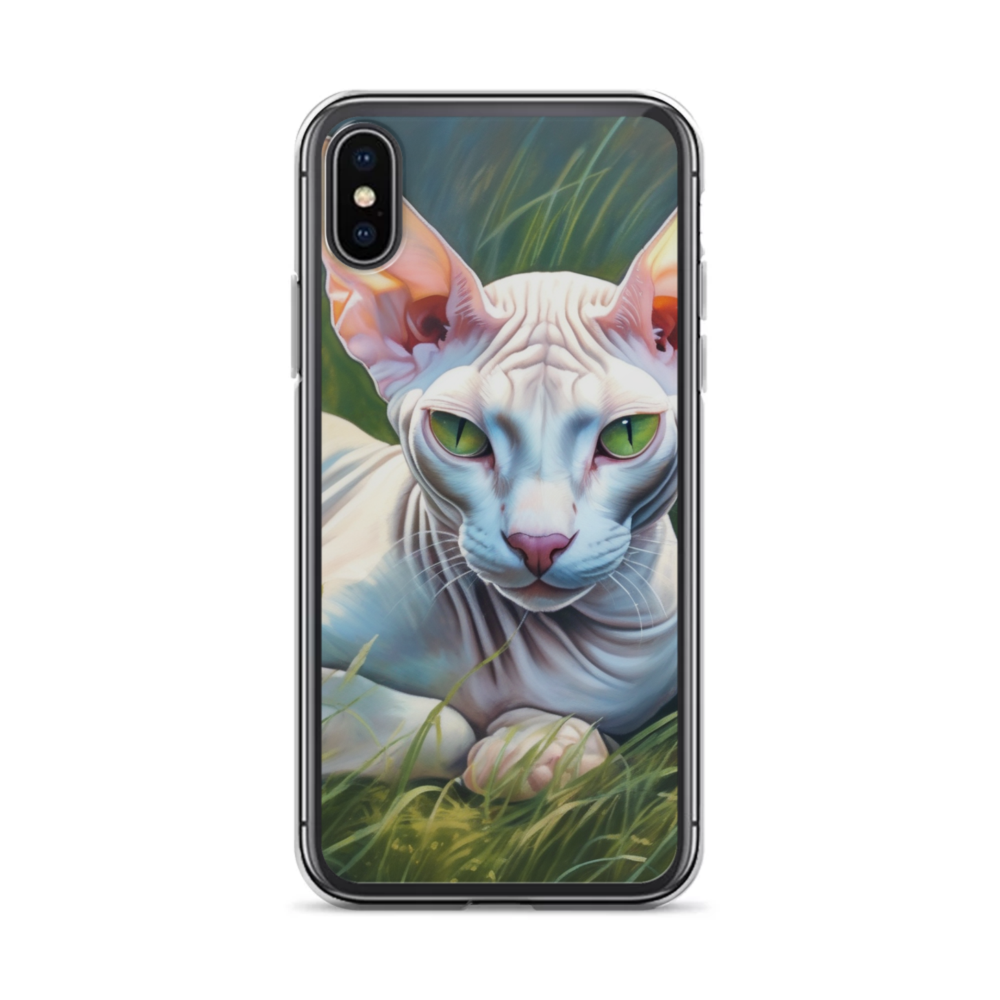 PugMug Custom White Sphynx Cat iPhone Case