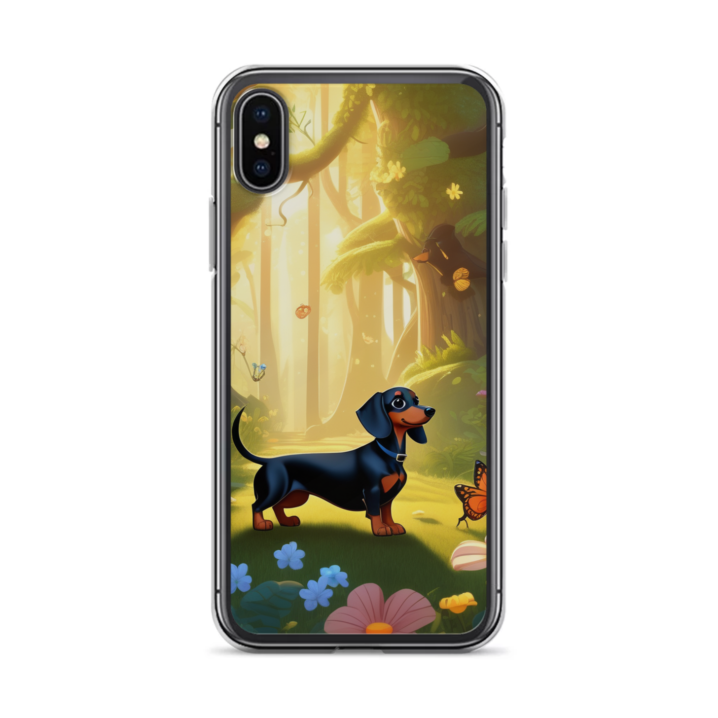 PugMug Custom Black Dachshund iPhone Case