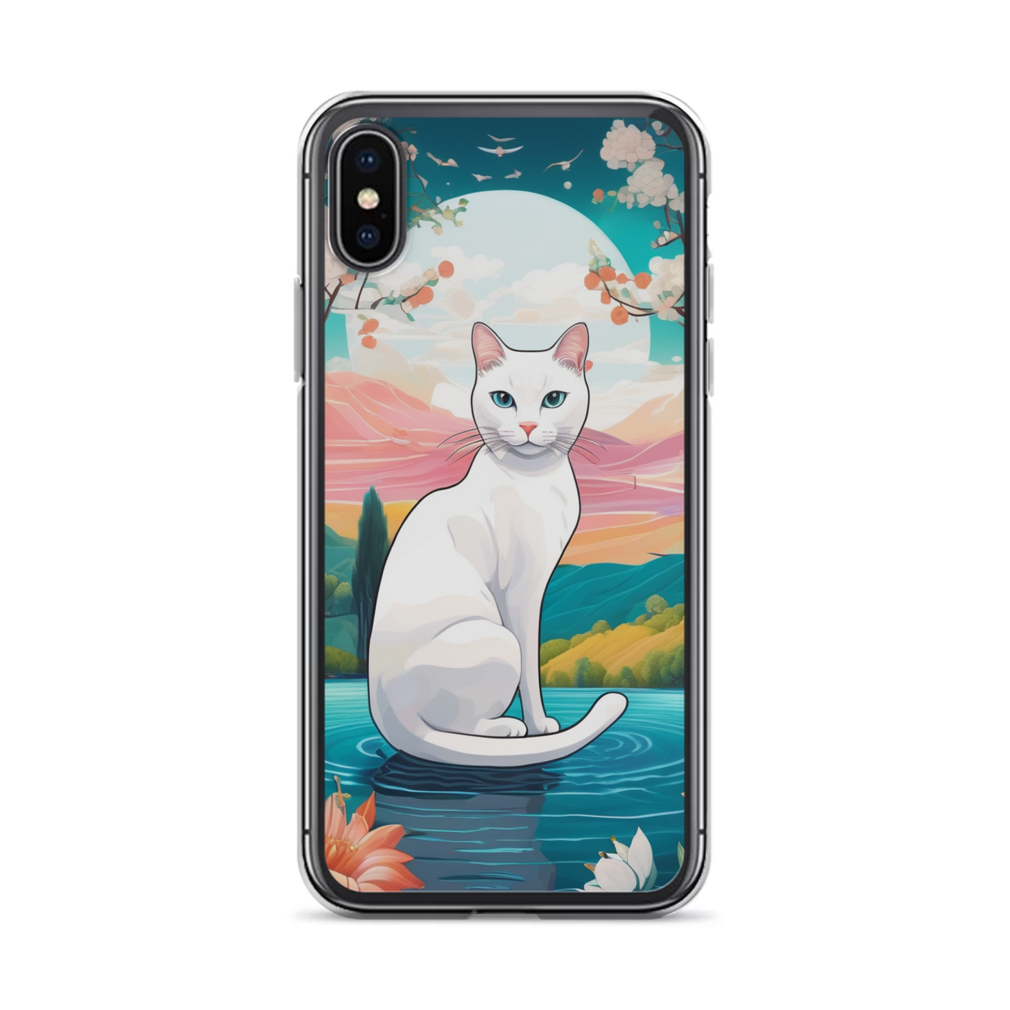 PugMug Custom White Companion Cat iPhone Case