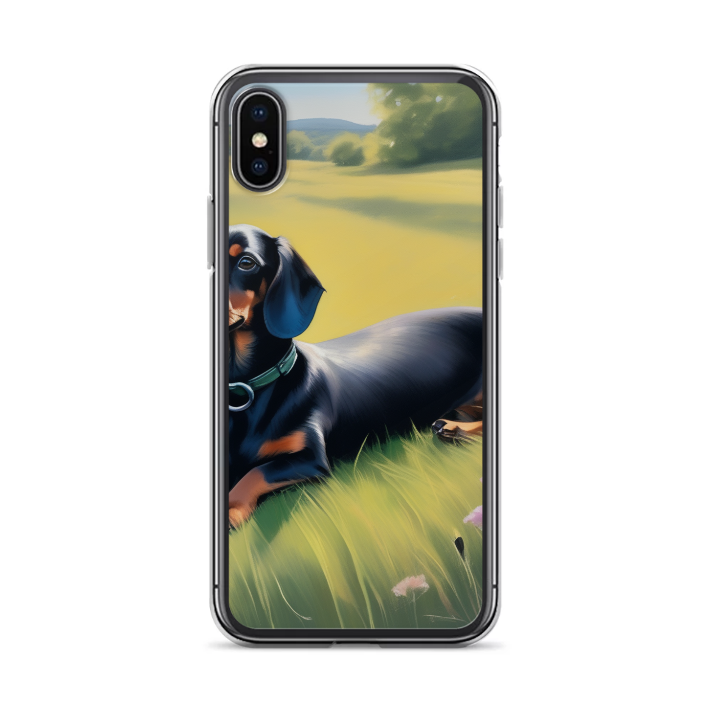 PugMug Custom Black Dachshund iPhone Case