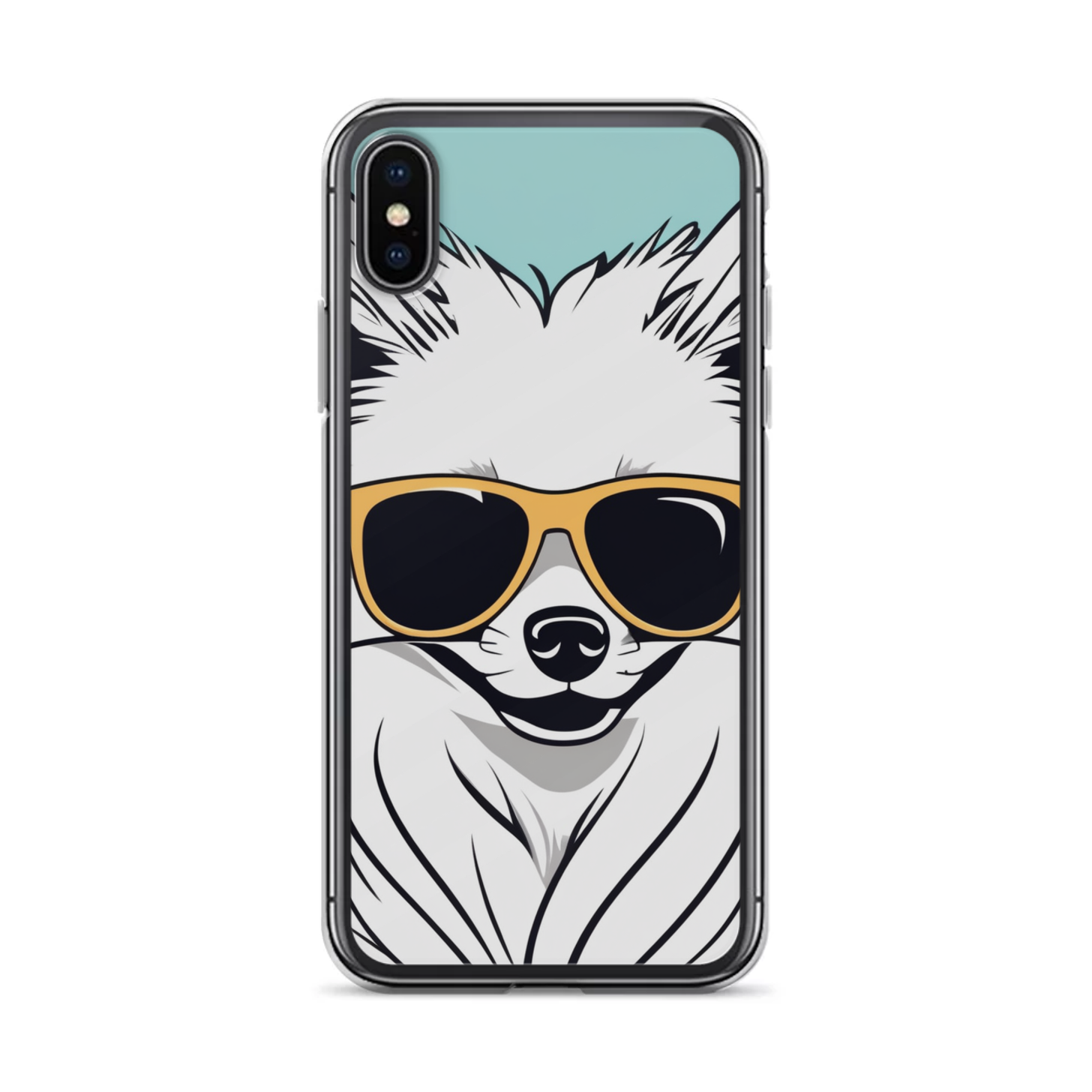 PugMug Custom White Pomeranian iPhone Case