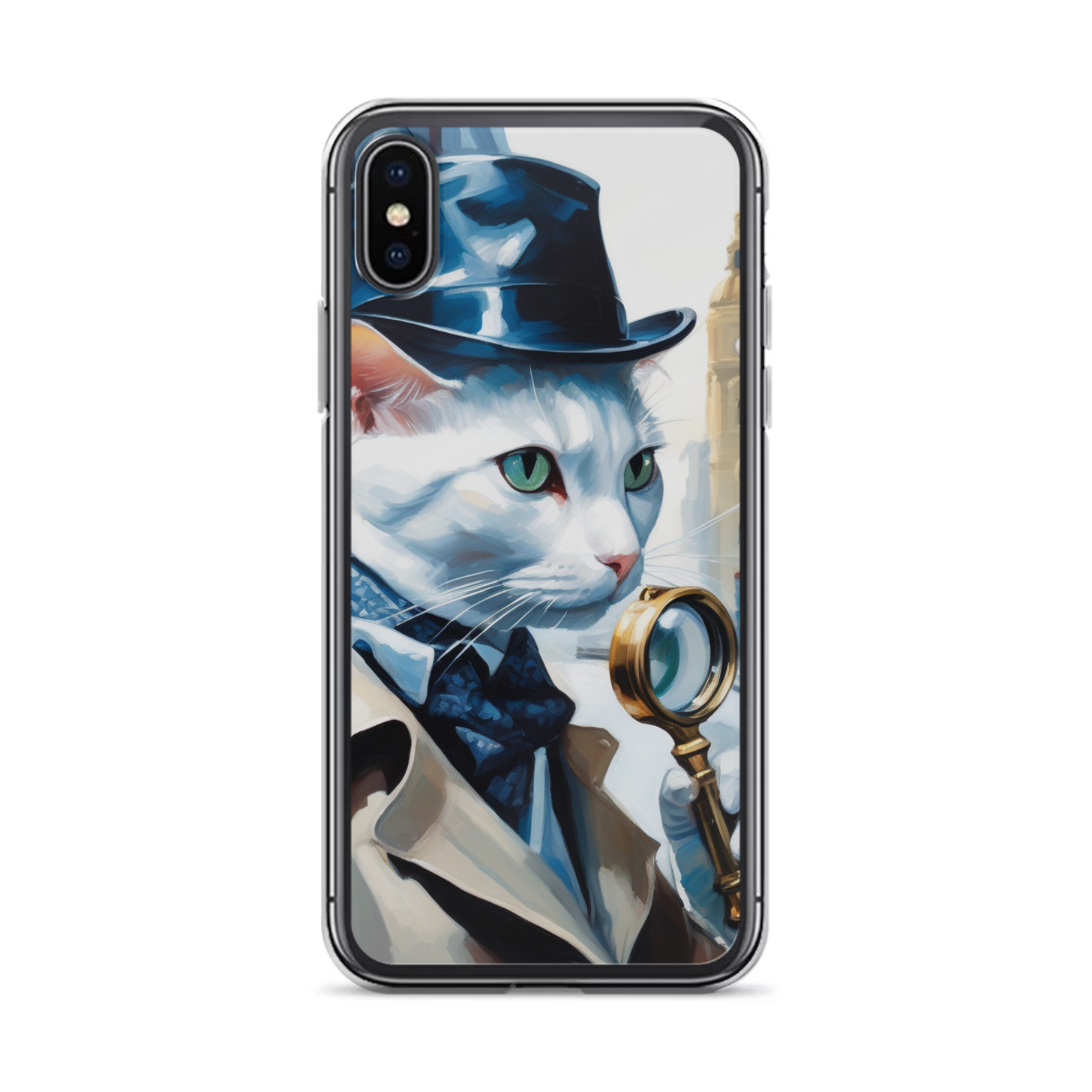 PugMug Custom White Companion Cat iPhone Case