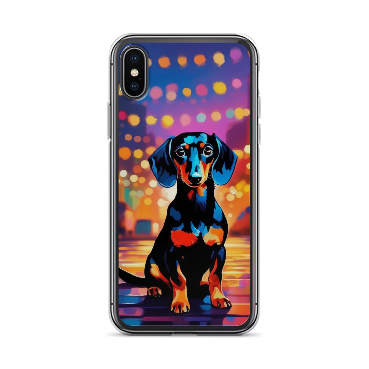 PugMug Custom Black Dachshund iPhone Case