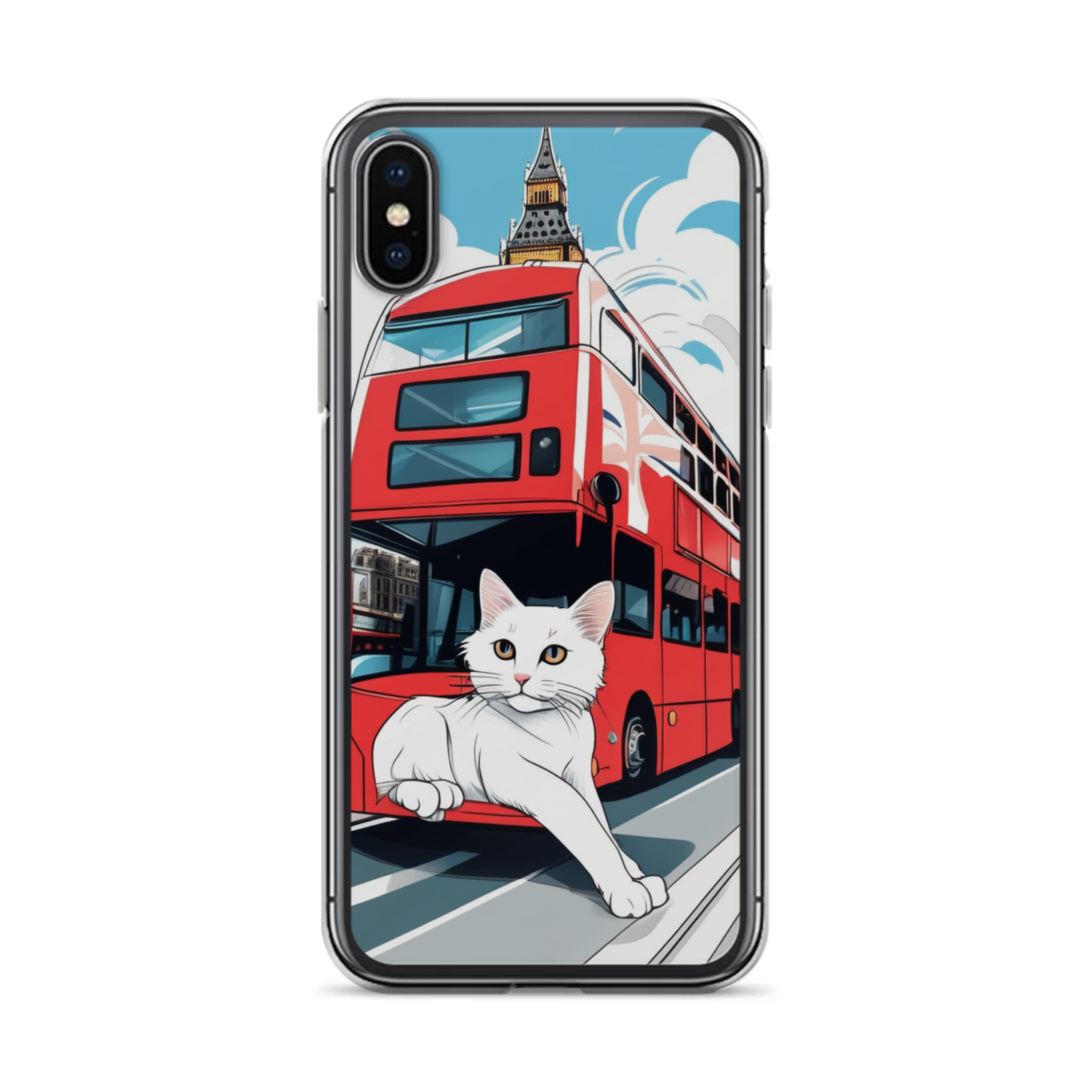 PugMug Custom White Companion Cat iPhone Case