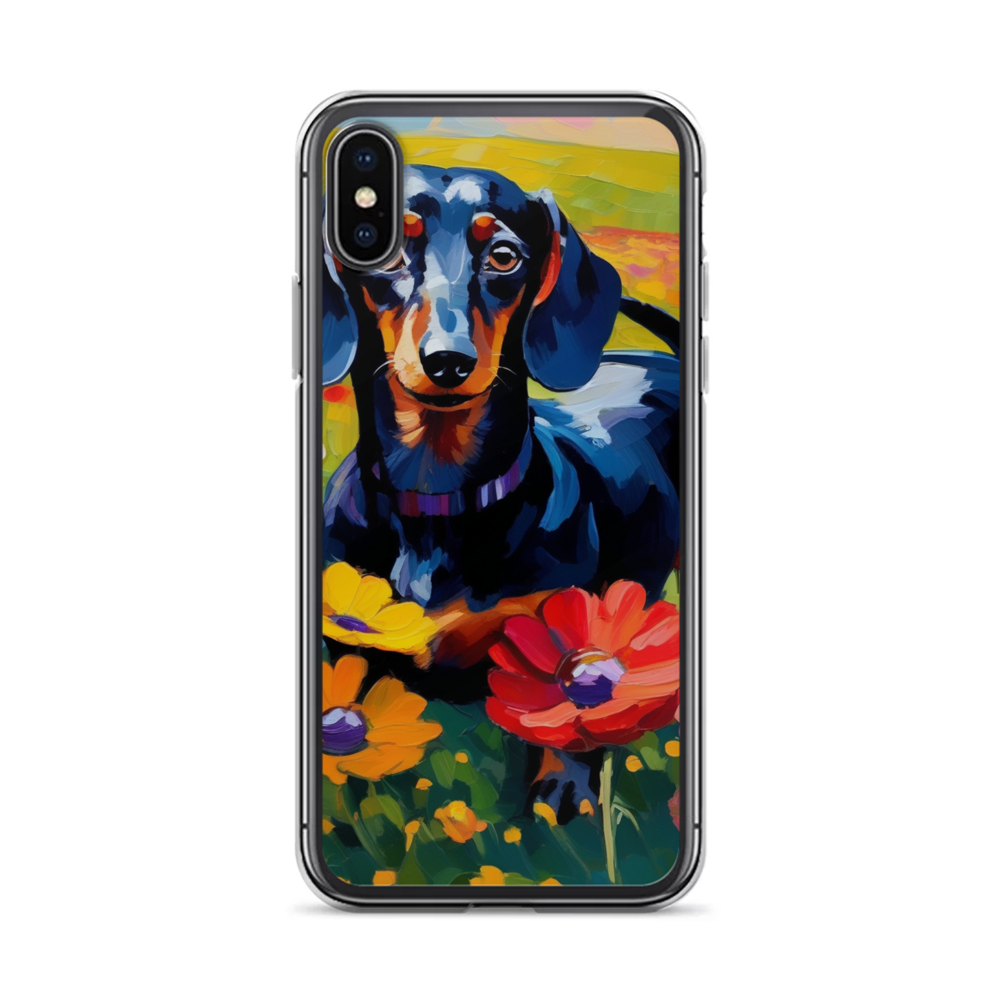 PugMug Custom Black Dachshund iPhone Case
