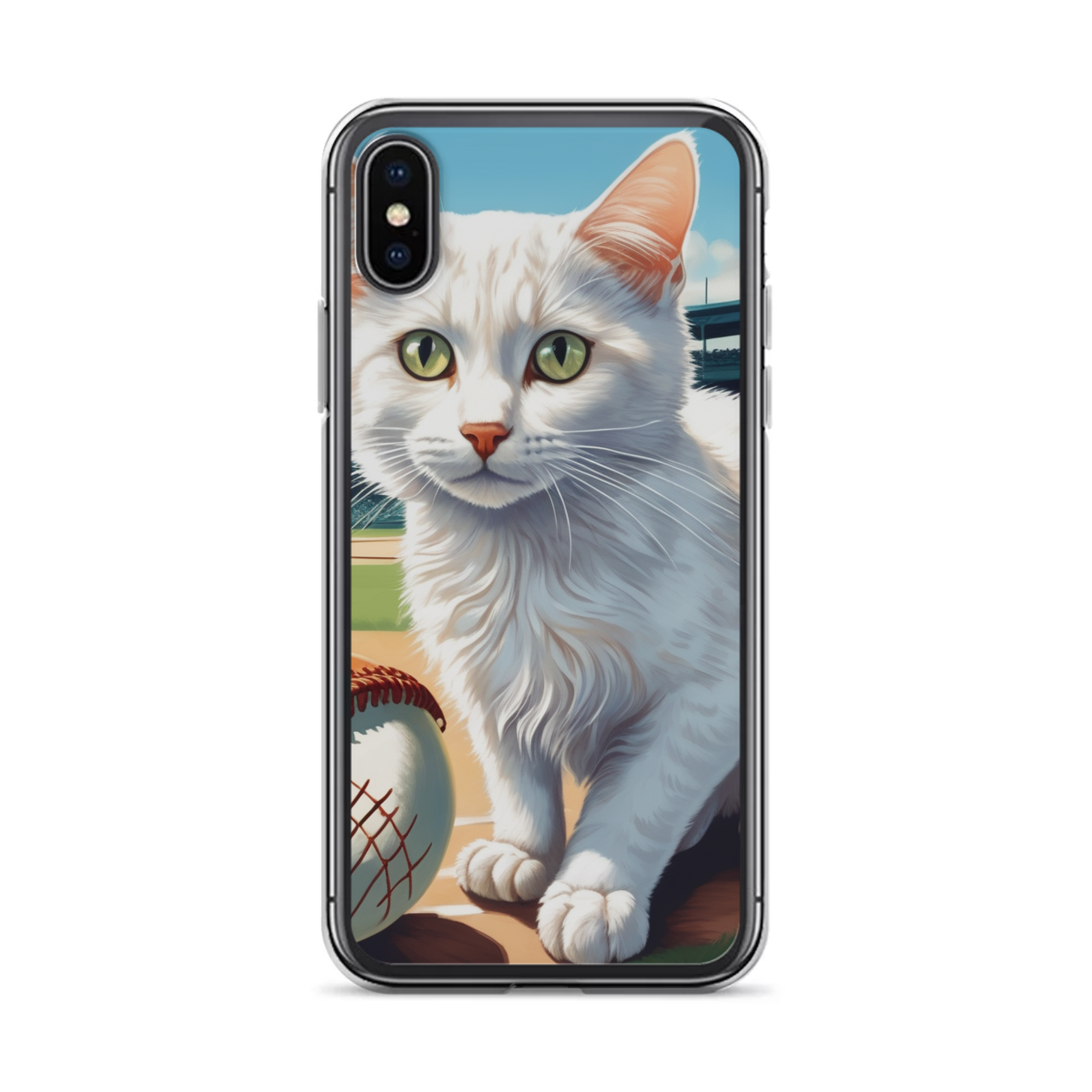 PugMug Custom White Companion Cat iPhone Case