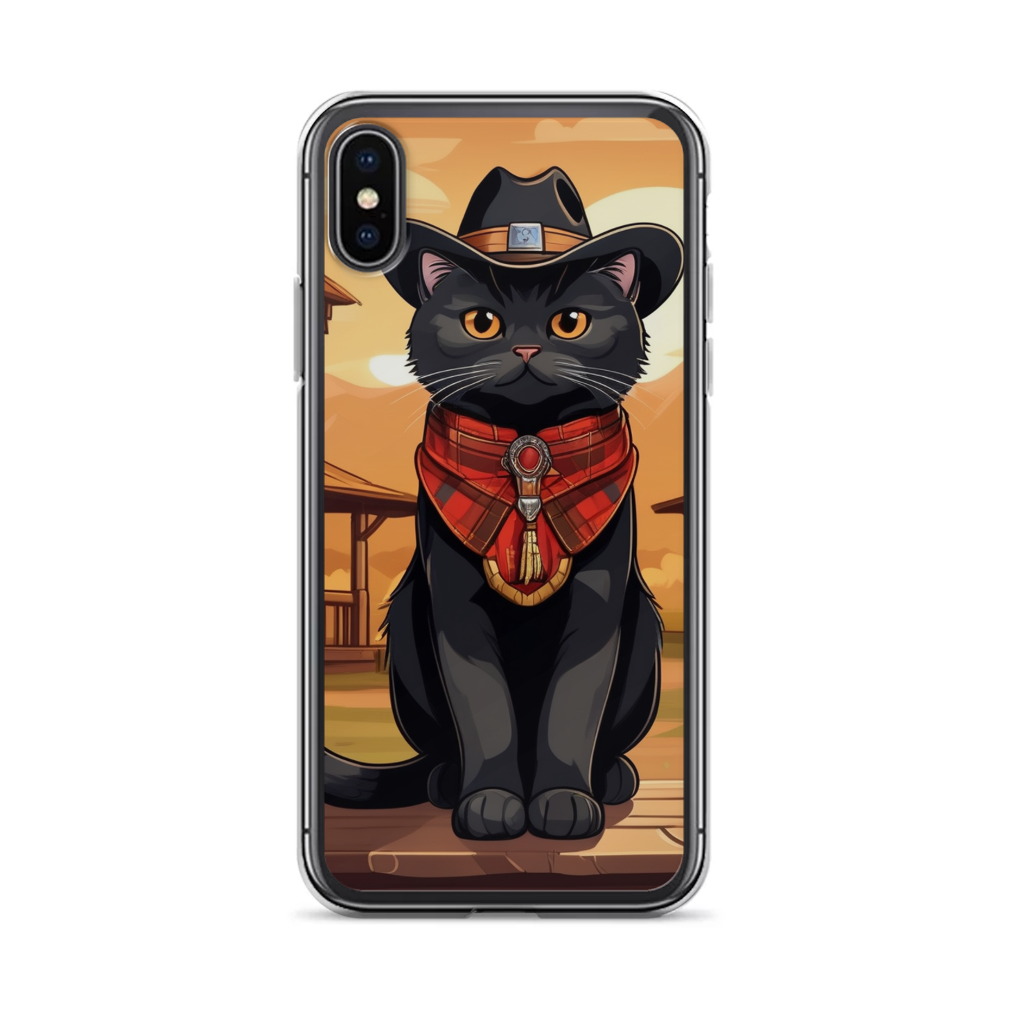 PugMug Custom Black Scottish Fold Cat iPhone Case