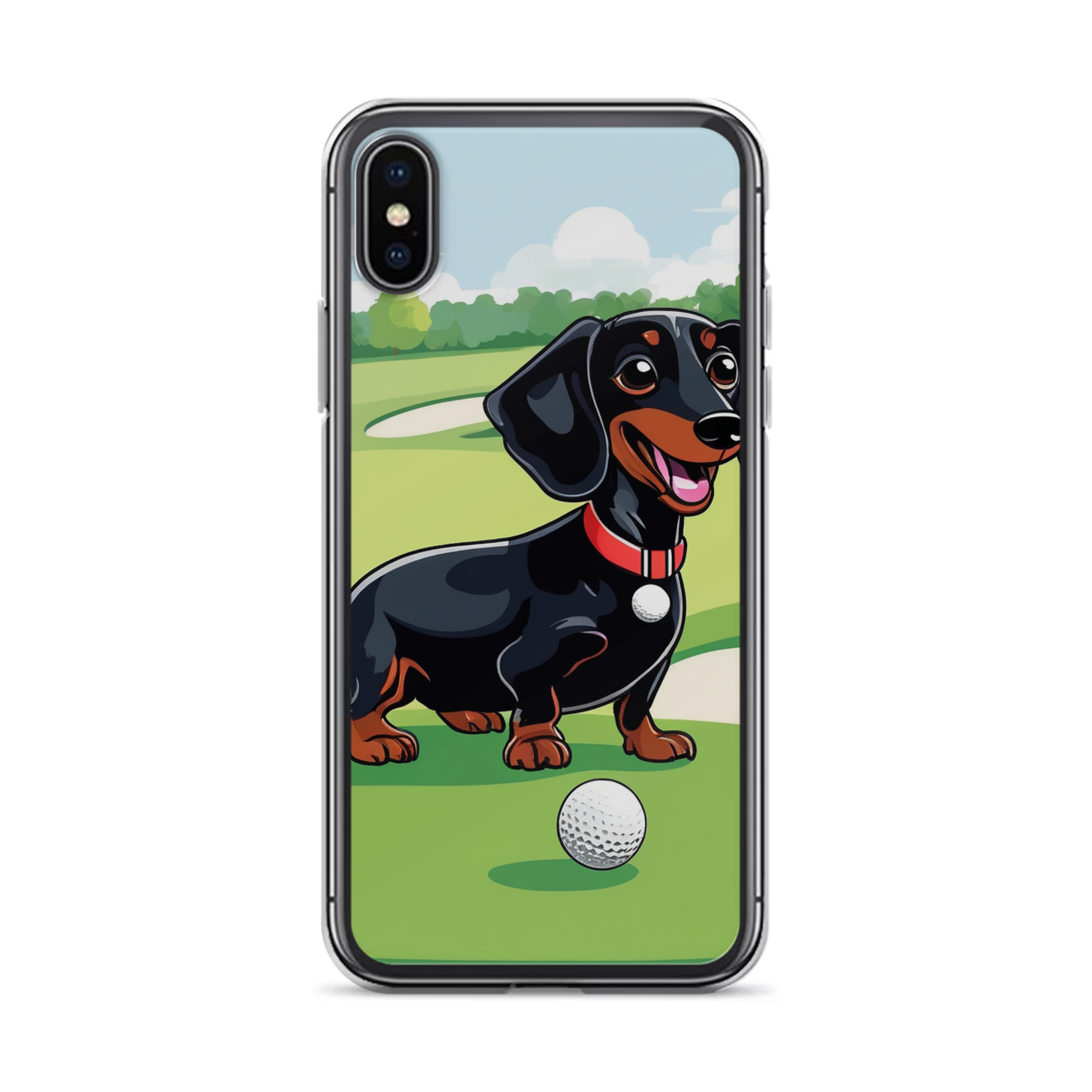 PugMug Custom Black Dachshund iPhone Case