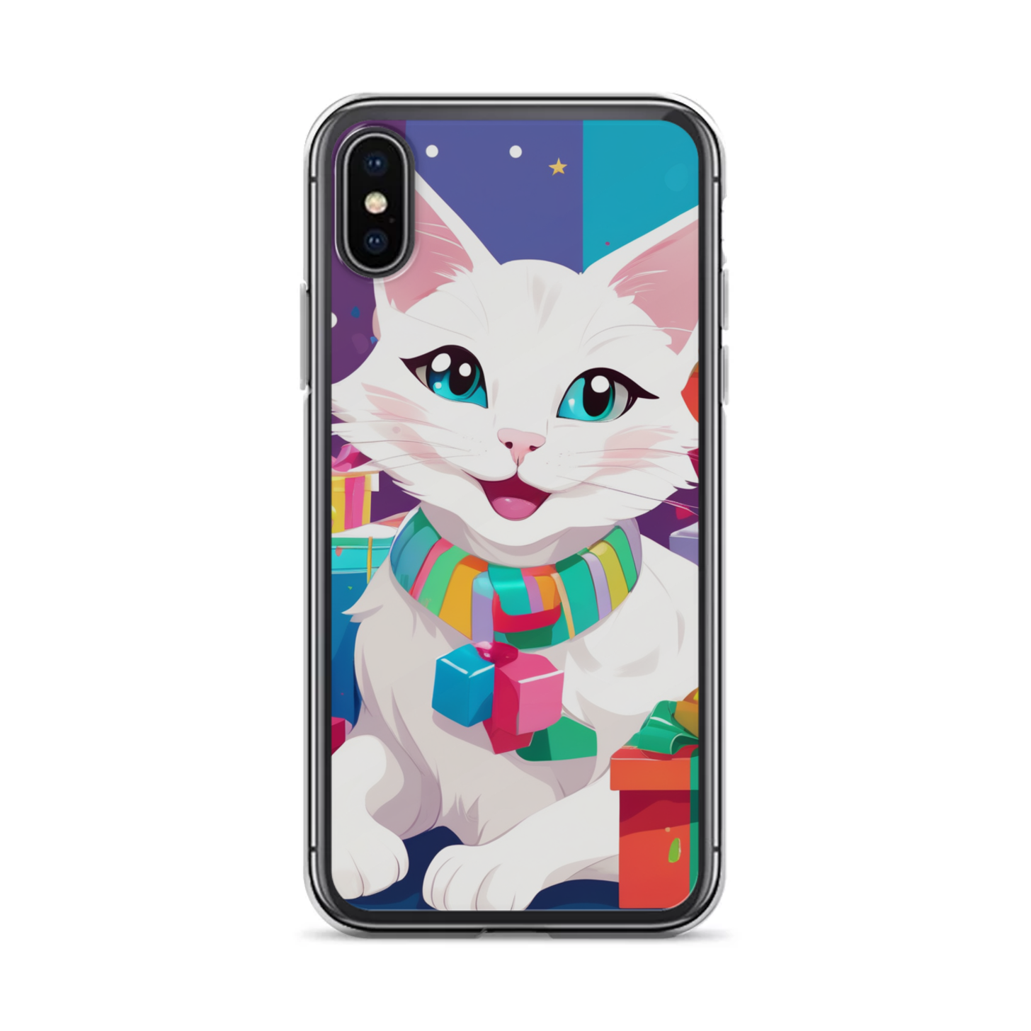 PugMug Custom White Companion Cat iPhone Case