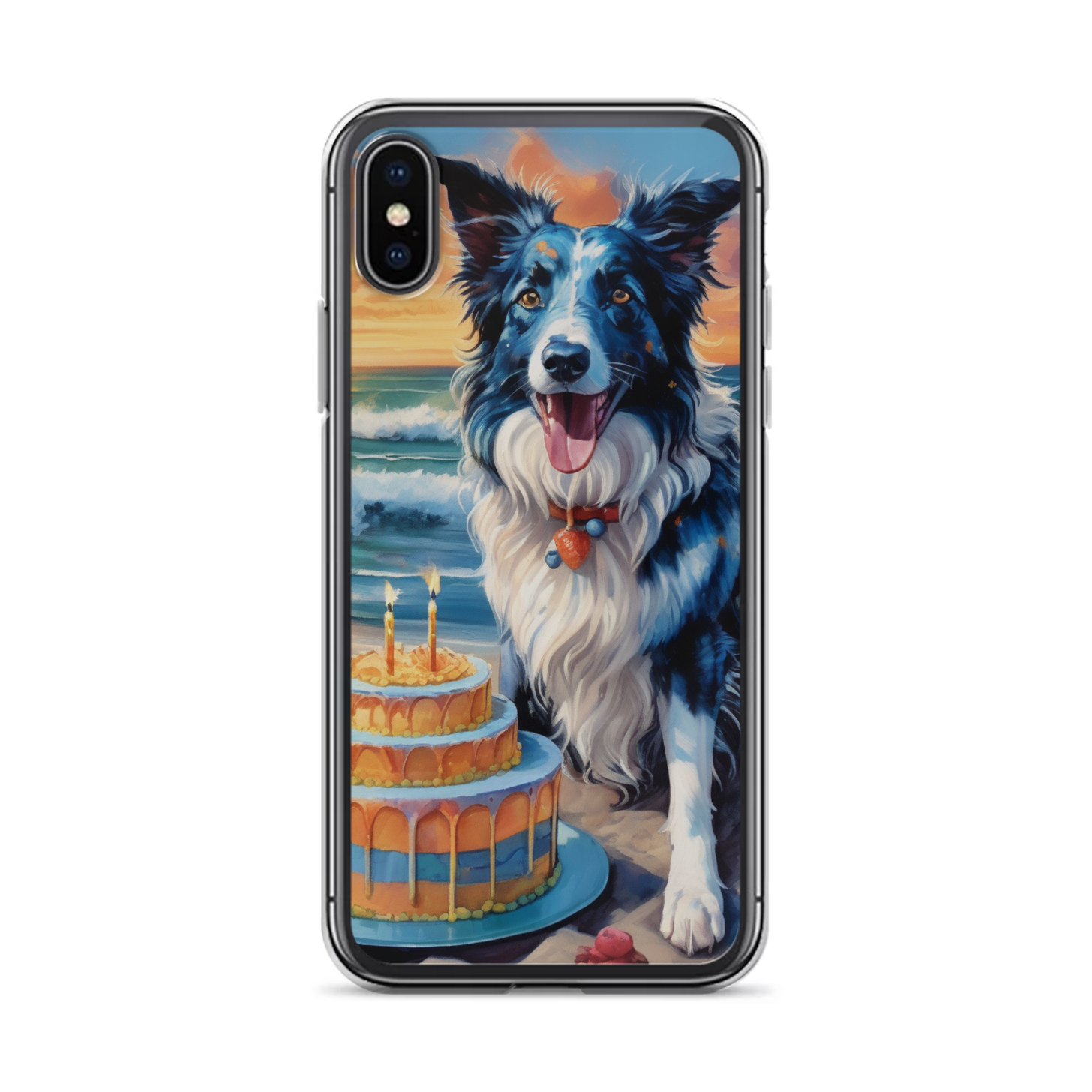 PugMug Custom Blue Merle Border Collie iPhone Case