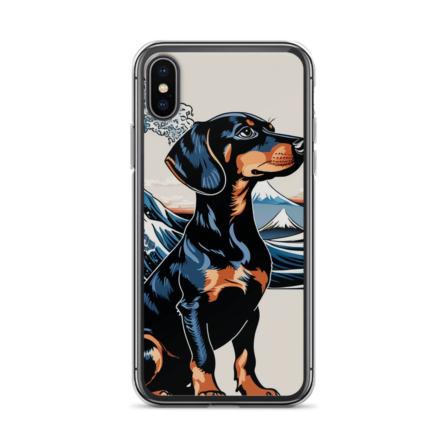 PugMug Custom Black Dachshund iPhone Case