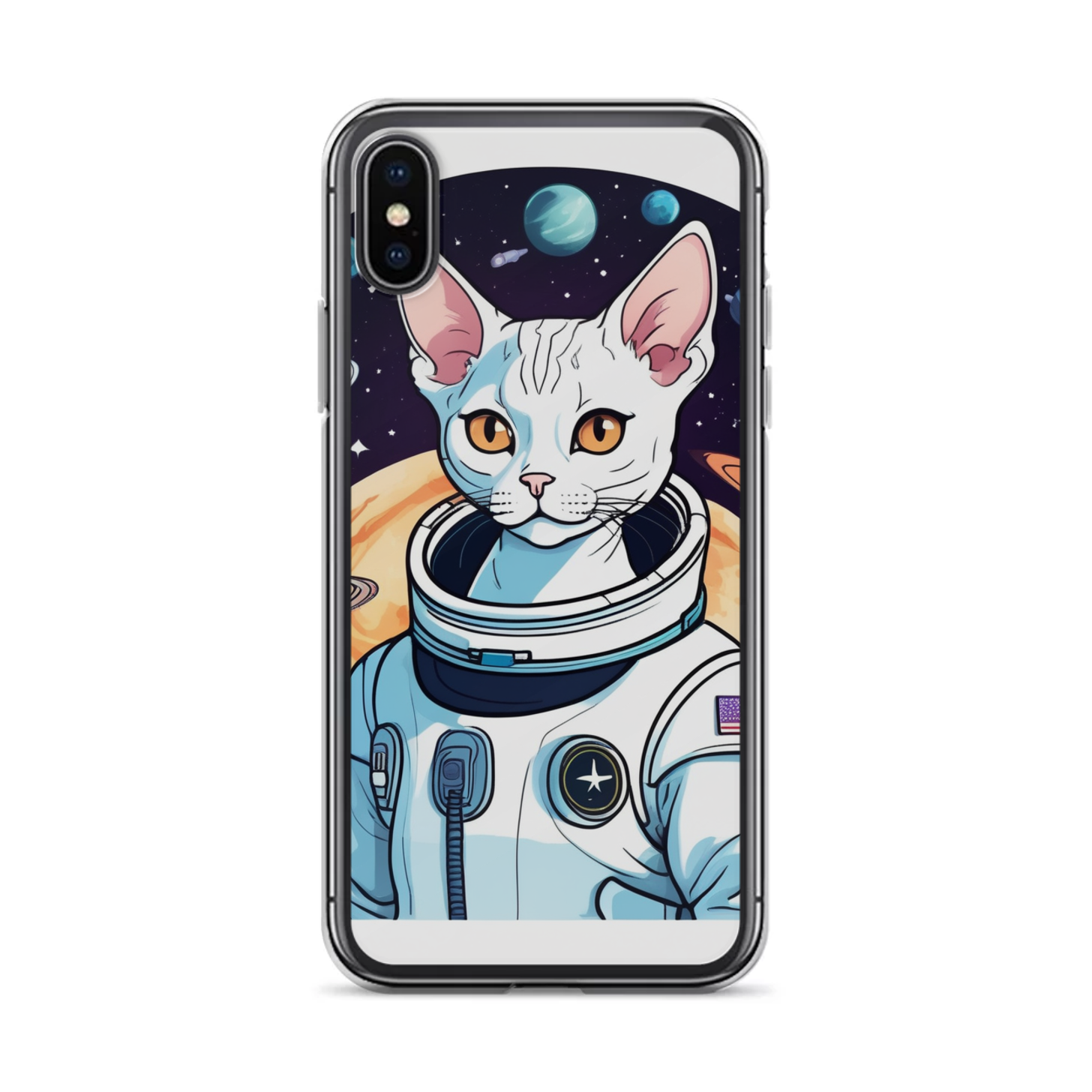 PugMug Custom White Devon Rex Cat iPhone Case
