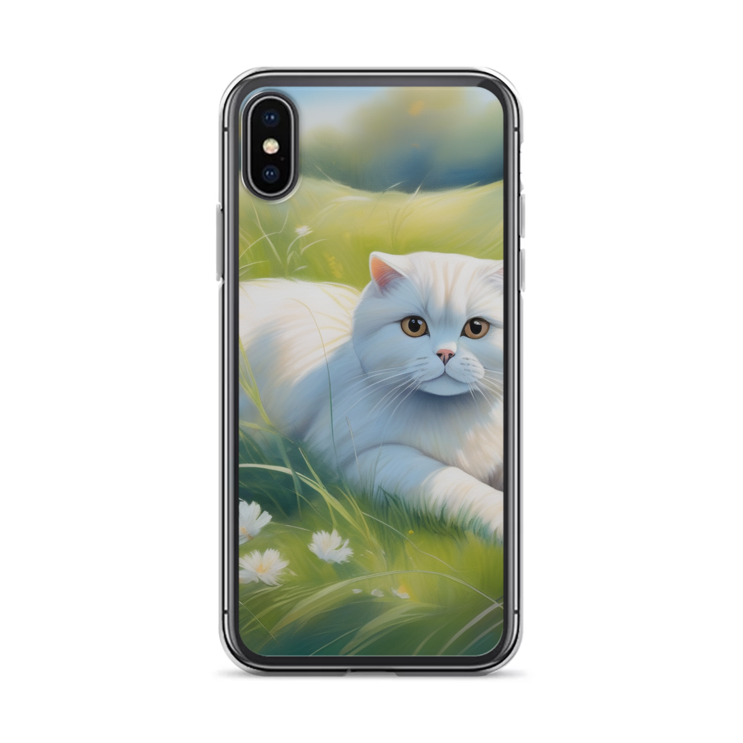 PugMug Custom White Scottish Fold Cat iPhone Case