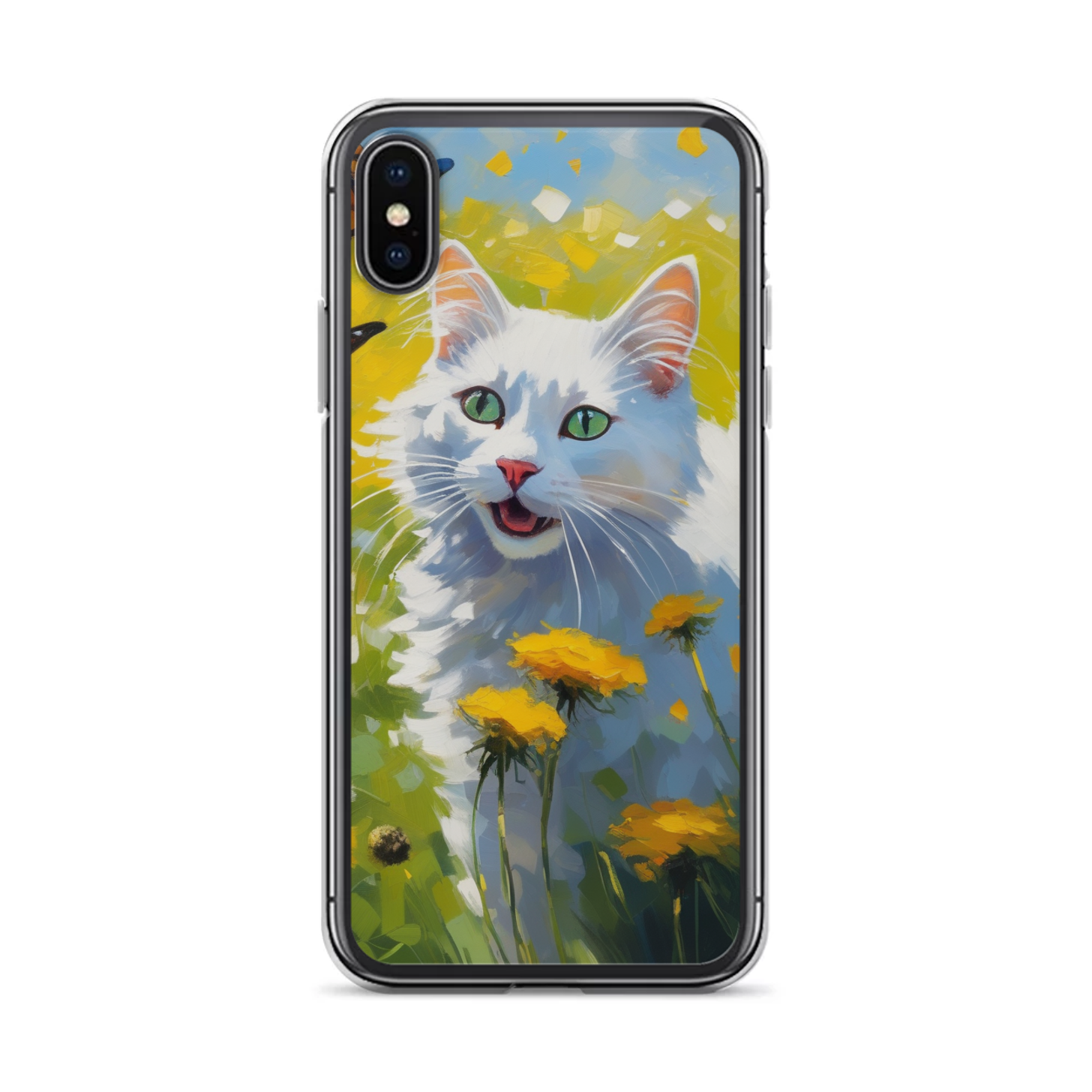 PugMug Custom White Companion Cat iPhone Case