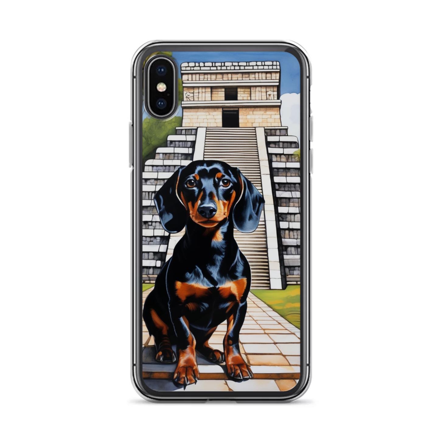 PugMug Custom Black Dachshund iPhone Case