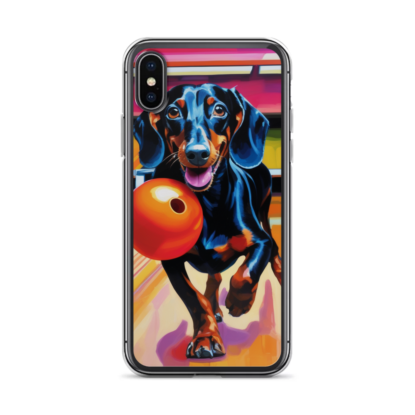 PugMug Custom Black Dachshund iPhone Case