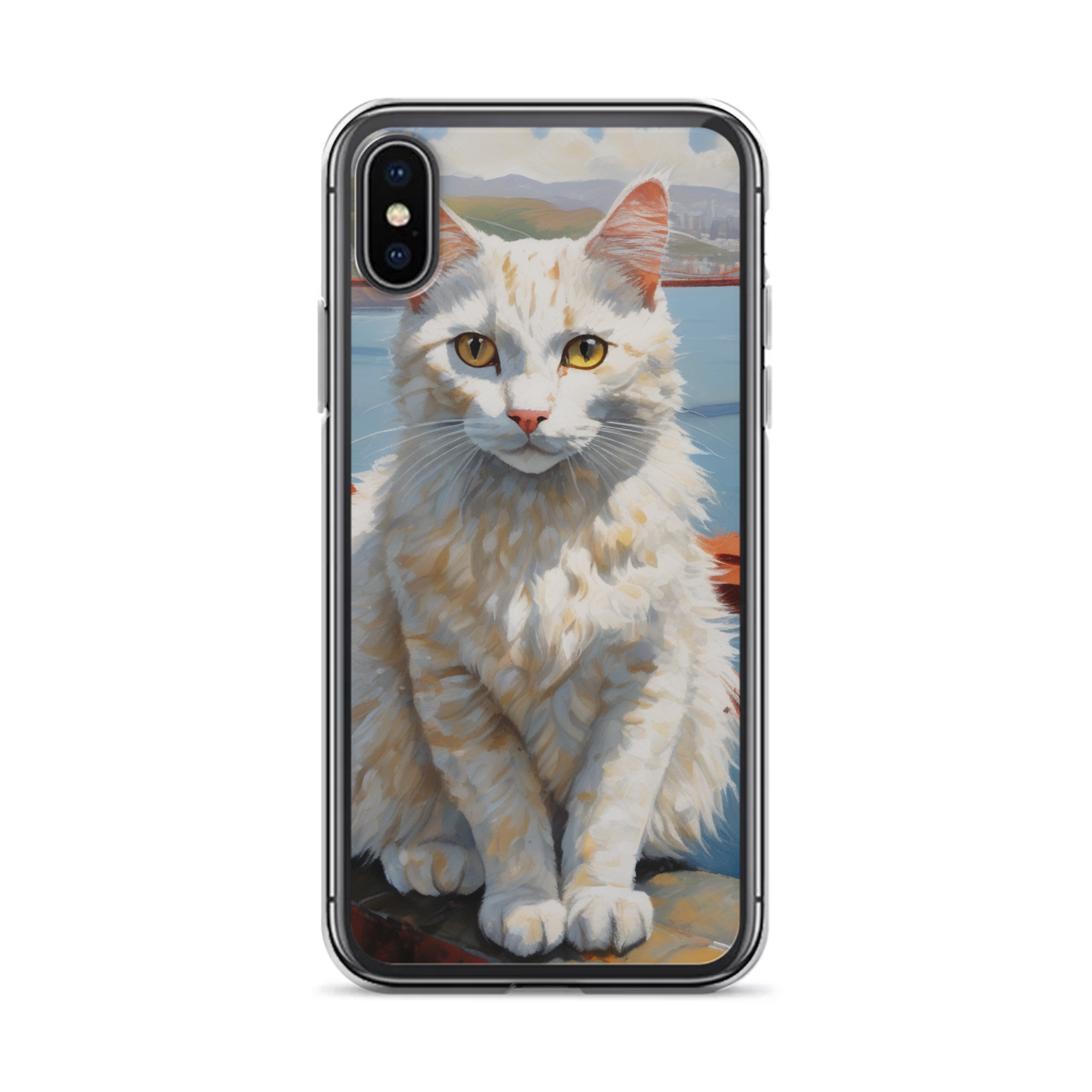 PugMug Custom White Companion Cat iPhone Case