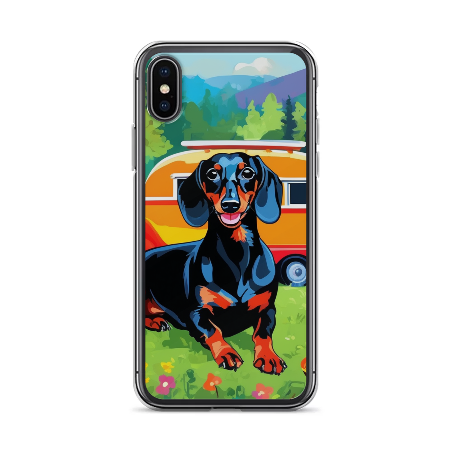 PugMug Custom Black Dachshund iPhone Case