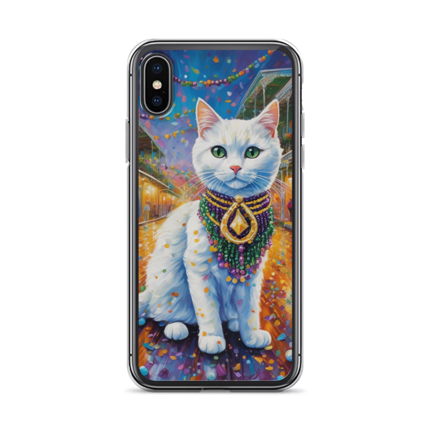 PugMug Custom White Companion Cat iPhone Case