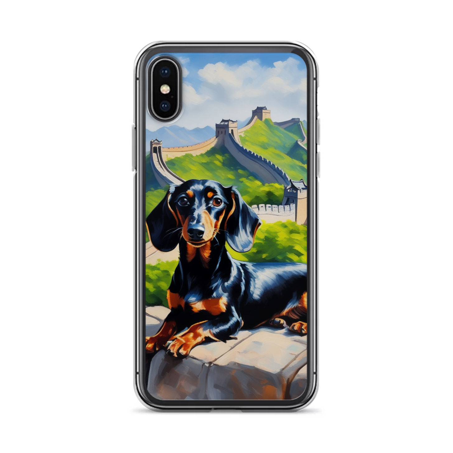 PugMug Custom Black Dachshund iPhone Case