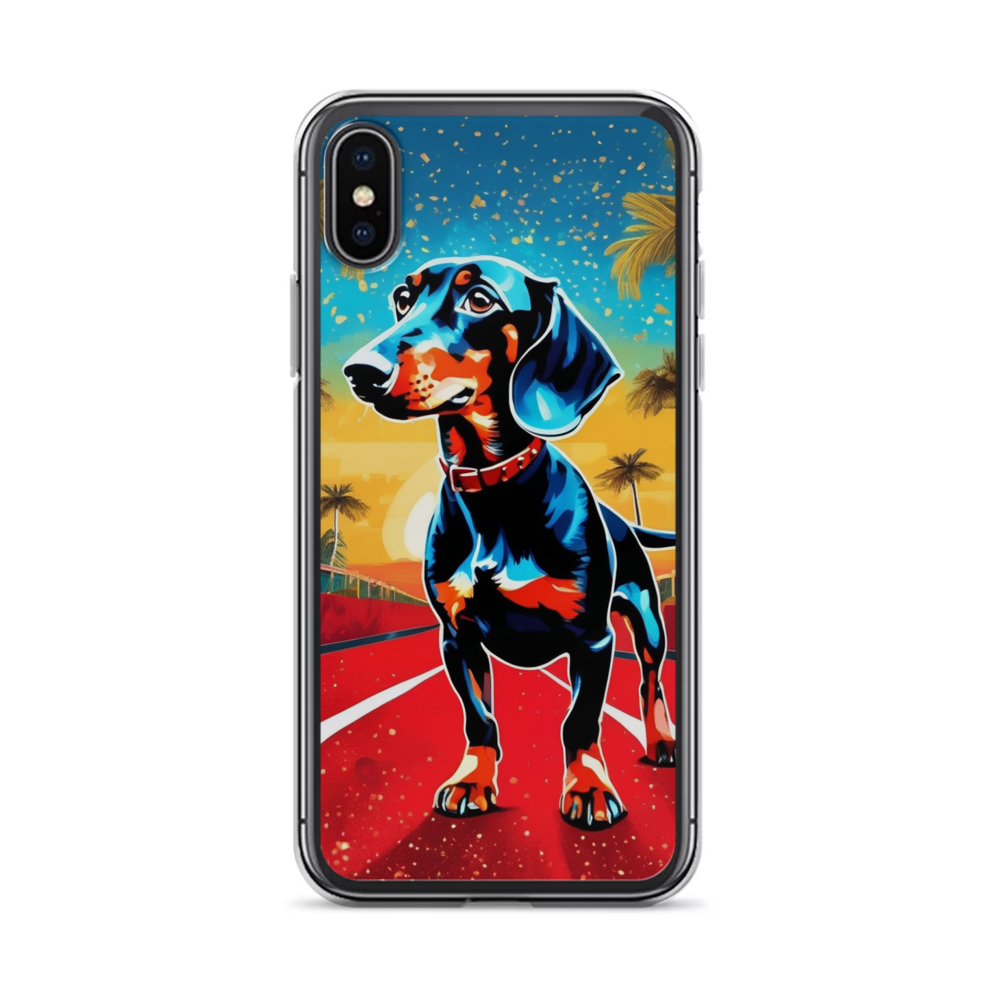 PugMug Custom Black Dachshund iPhone Case