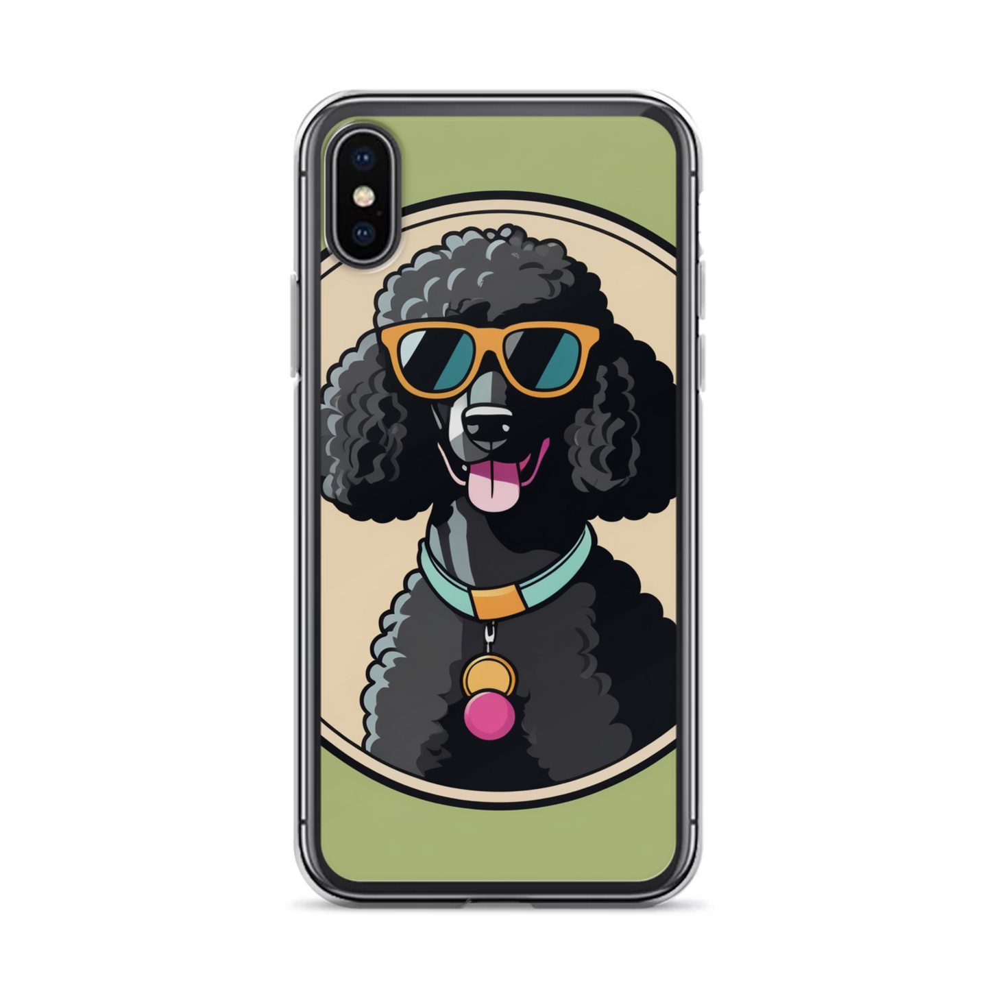 PugMug Custom Black Poodle iPhone Case