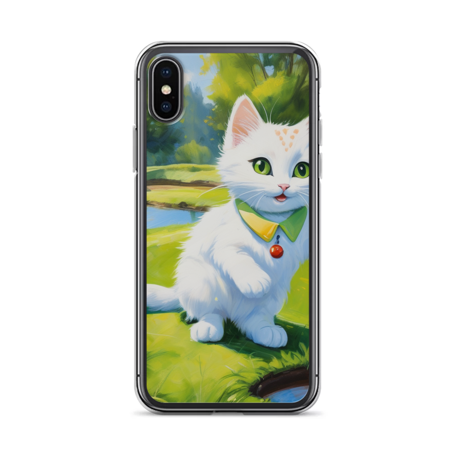 PugMug Custom White Companion Cat iPhone Case