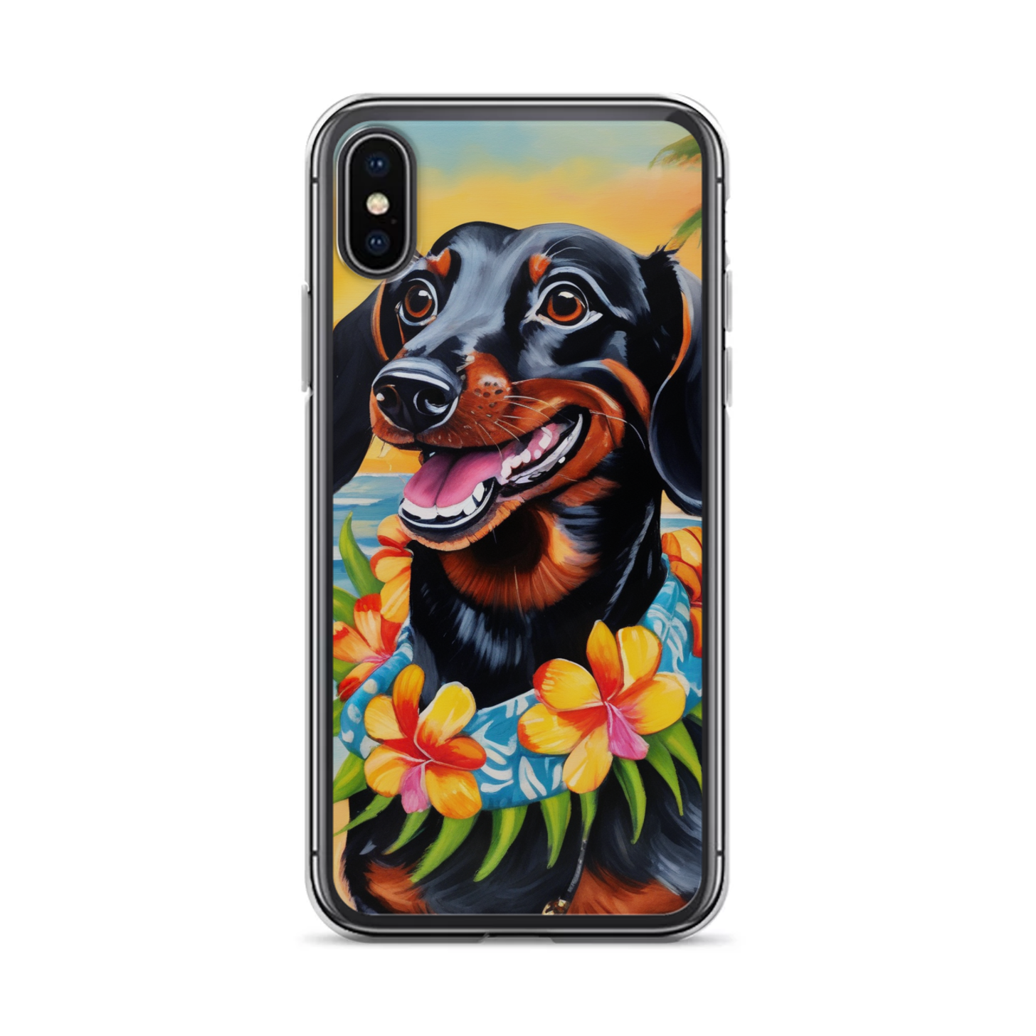 PugMug Custom Black Dachshund iPhone Case