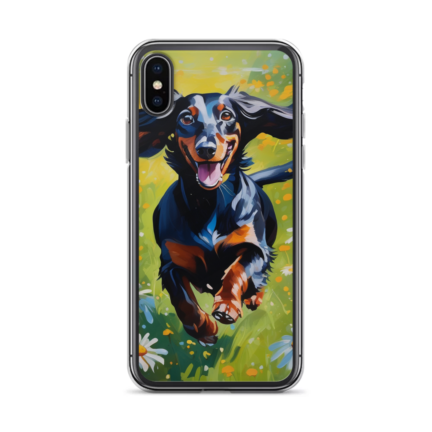 PugMug Custom Black Dachshund iPhone Case