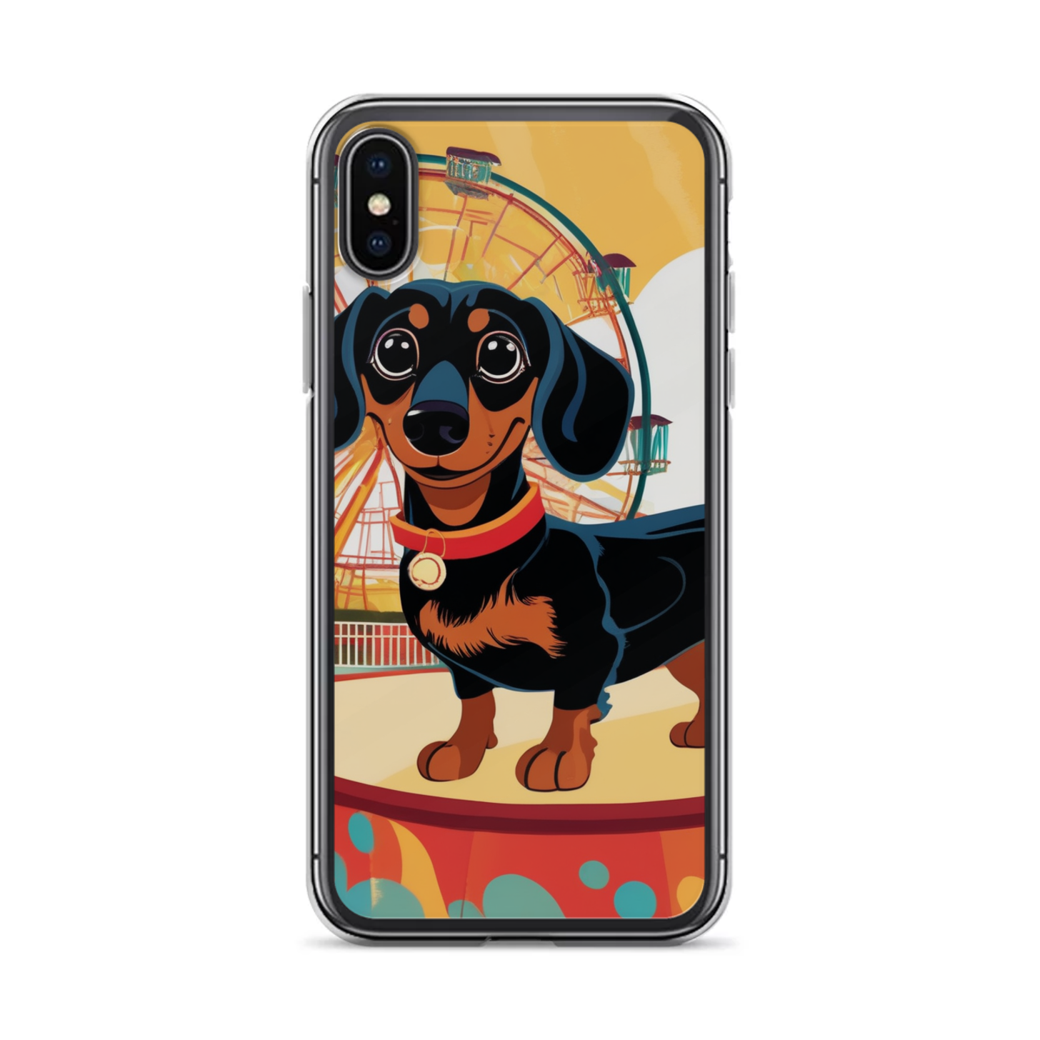 PugMug Custom Black Dachshund iPhone Case