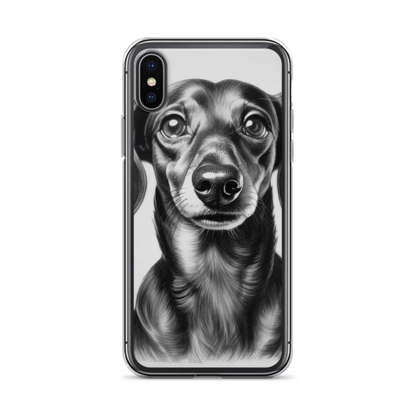 PugMug Custom Black Dachshund iPhone Case