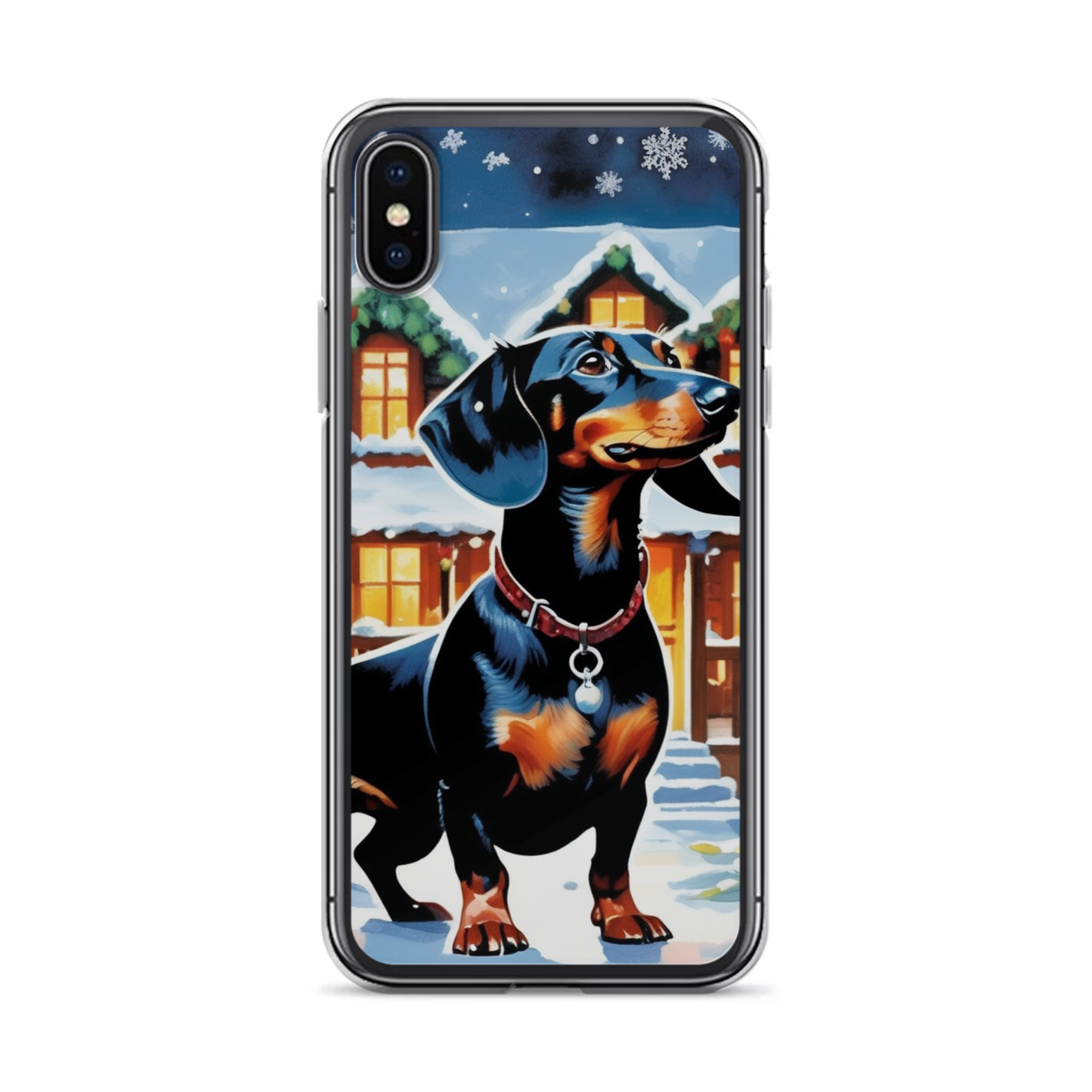PugMug Custom Black Dachshund iPhone Case