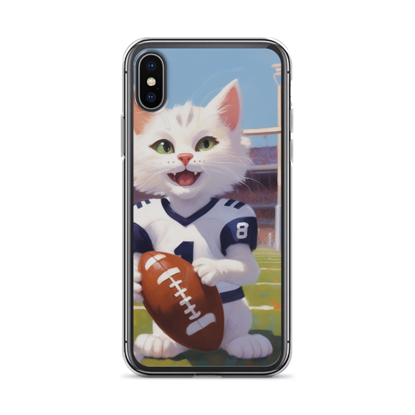 PugMug Custom White Companion Cat iPhone Case