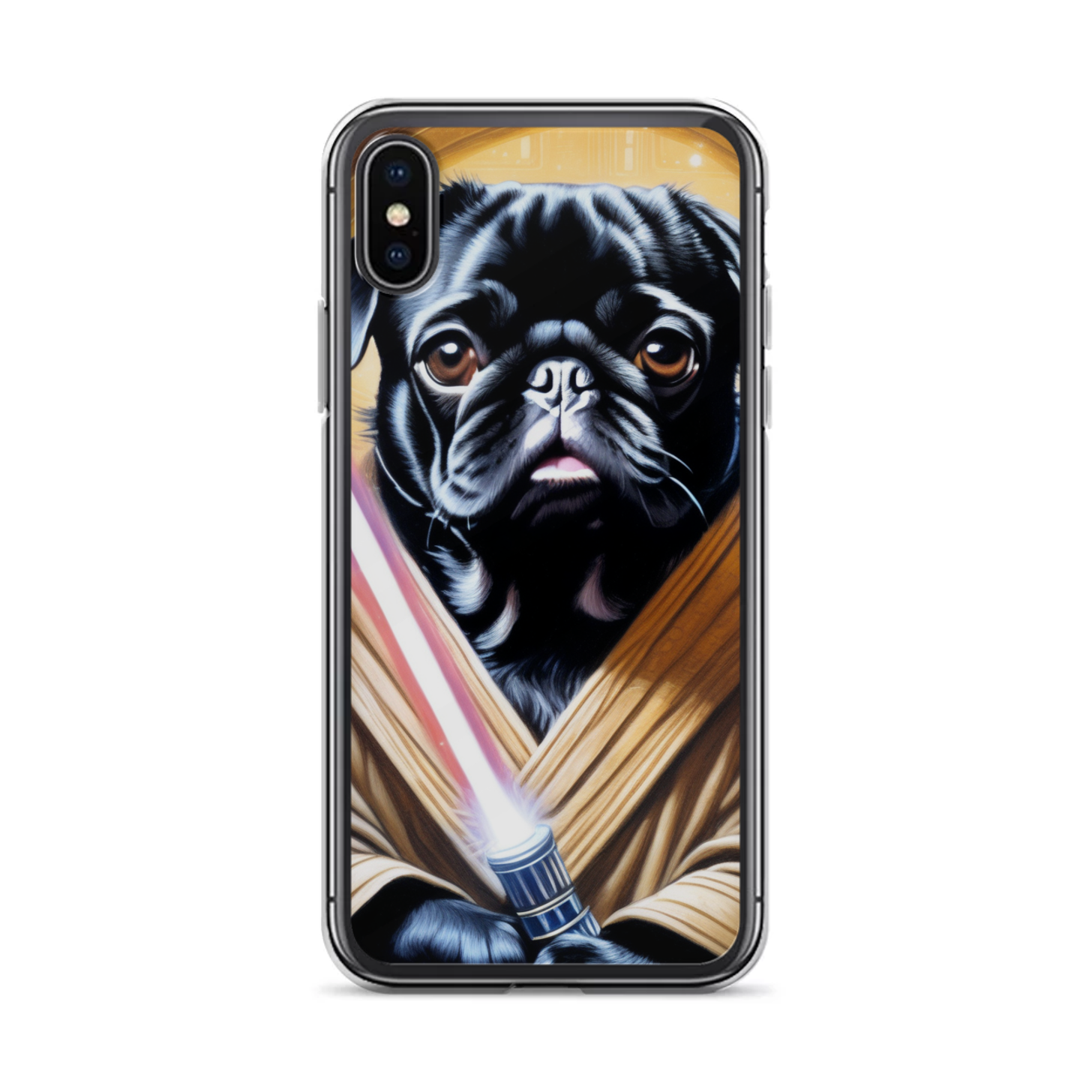 PugMug Custom Black Pug iPhone Case