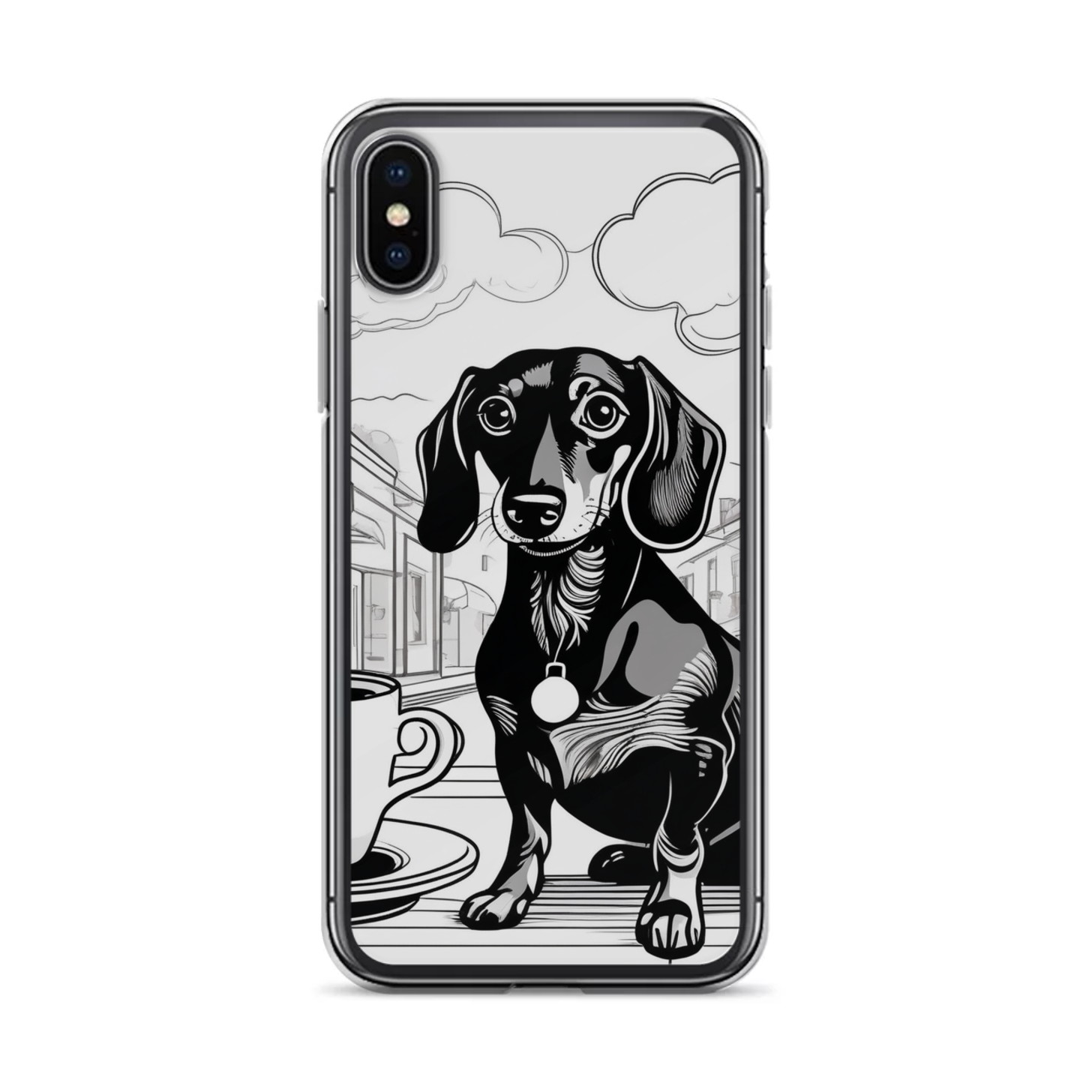 PugMug Custom Black Dachshund iPhone Case