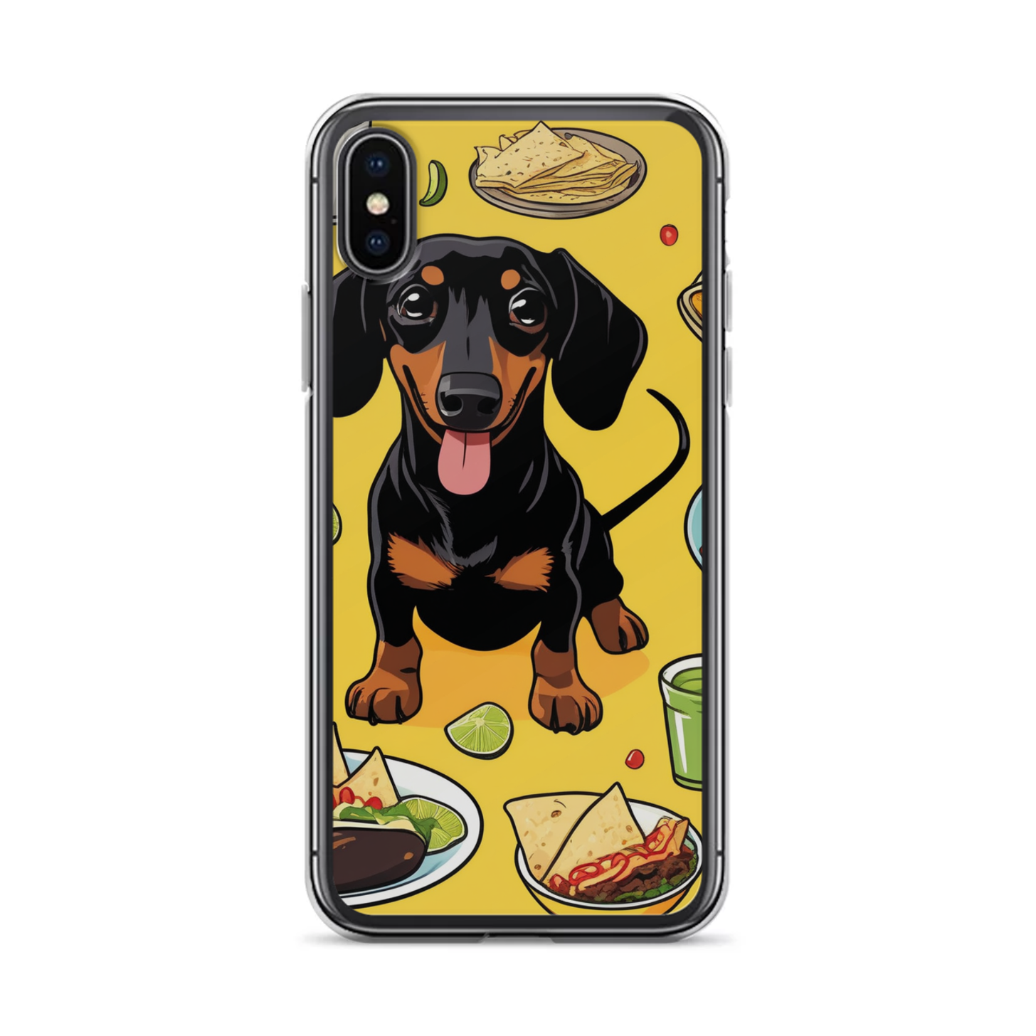 PugMug Custom Black Dachshund iPhone Case