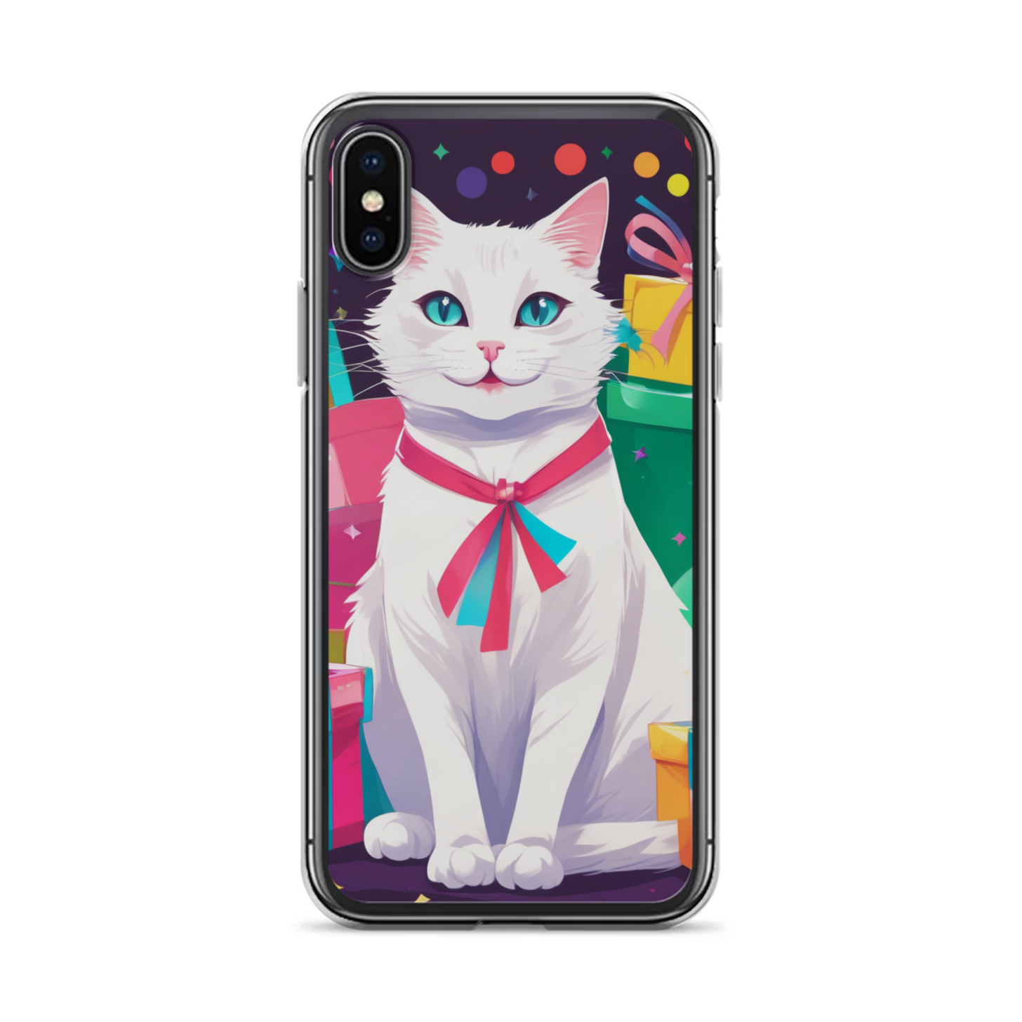 PugMug Custom White Companion Cat iPhone Case