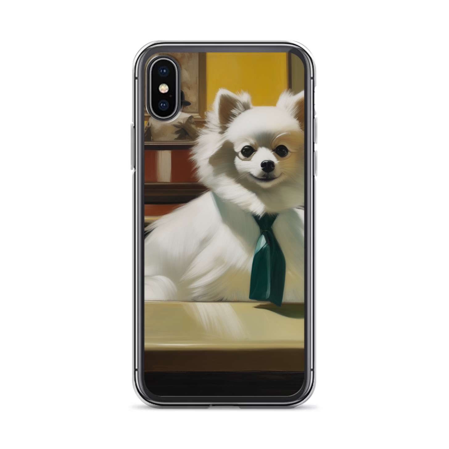 PugMug Custom White Pomeranian iPhone Case