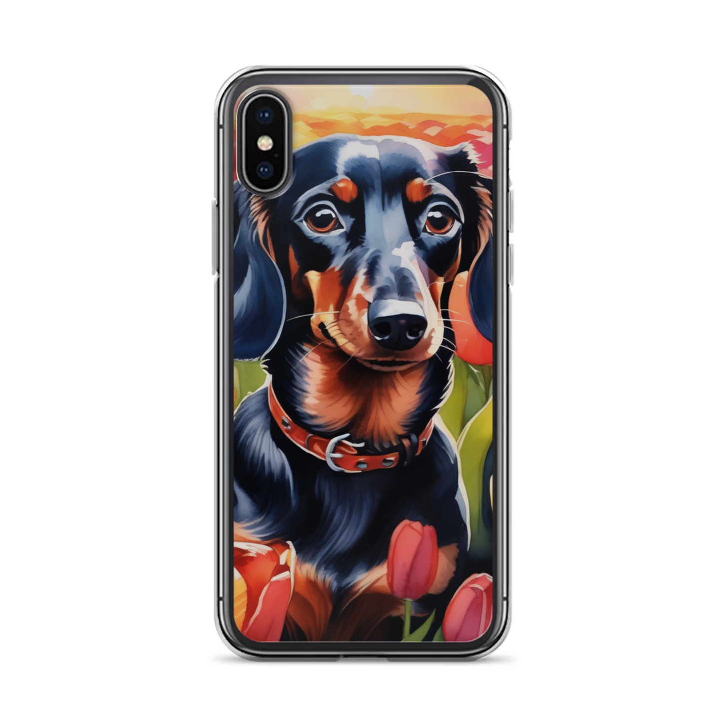 PugMug Custom Black Dachshund iPhone Case