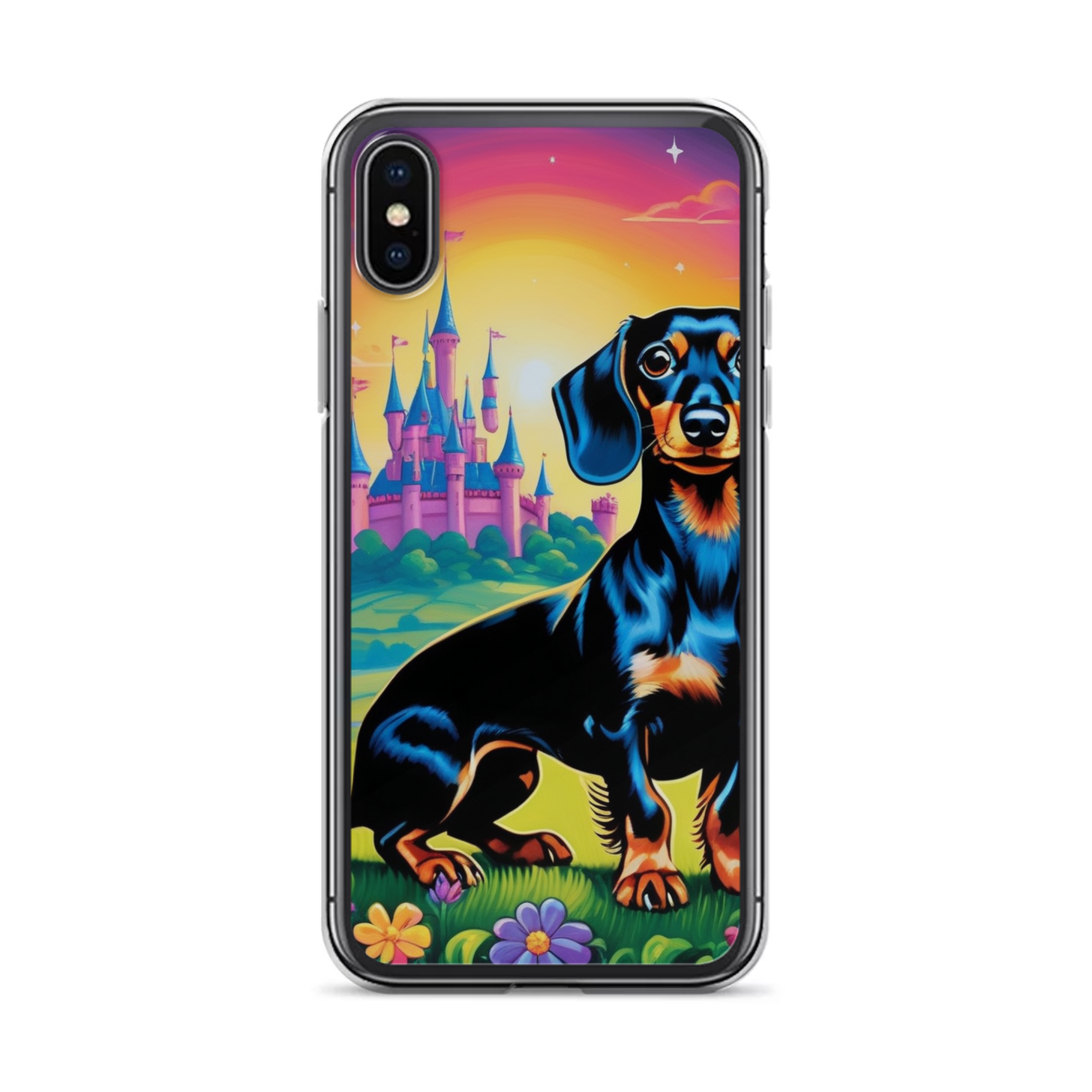 PugMug Custom Black Dachshund iPhone Case