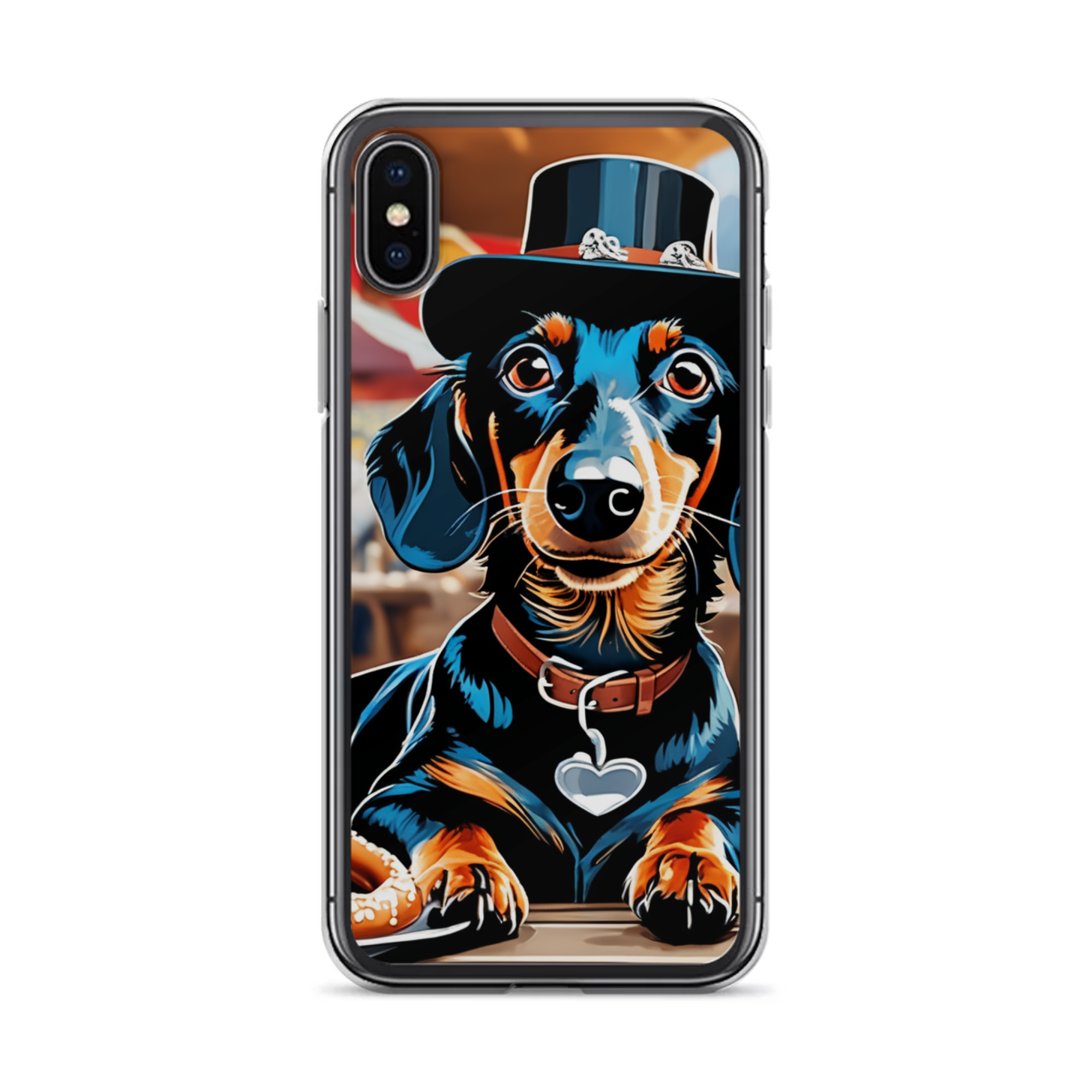 PugMug Custom Black Dachshund iPhone Case