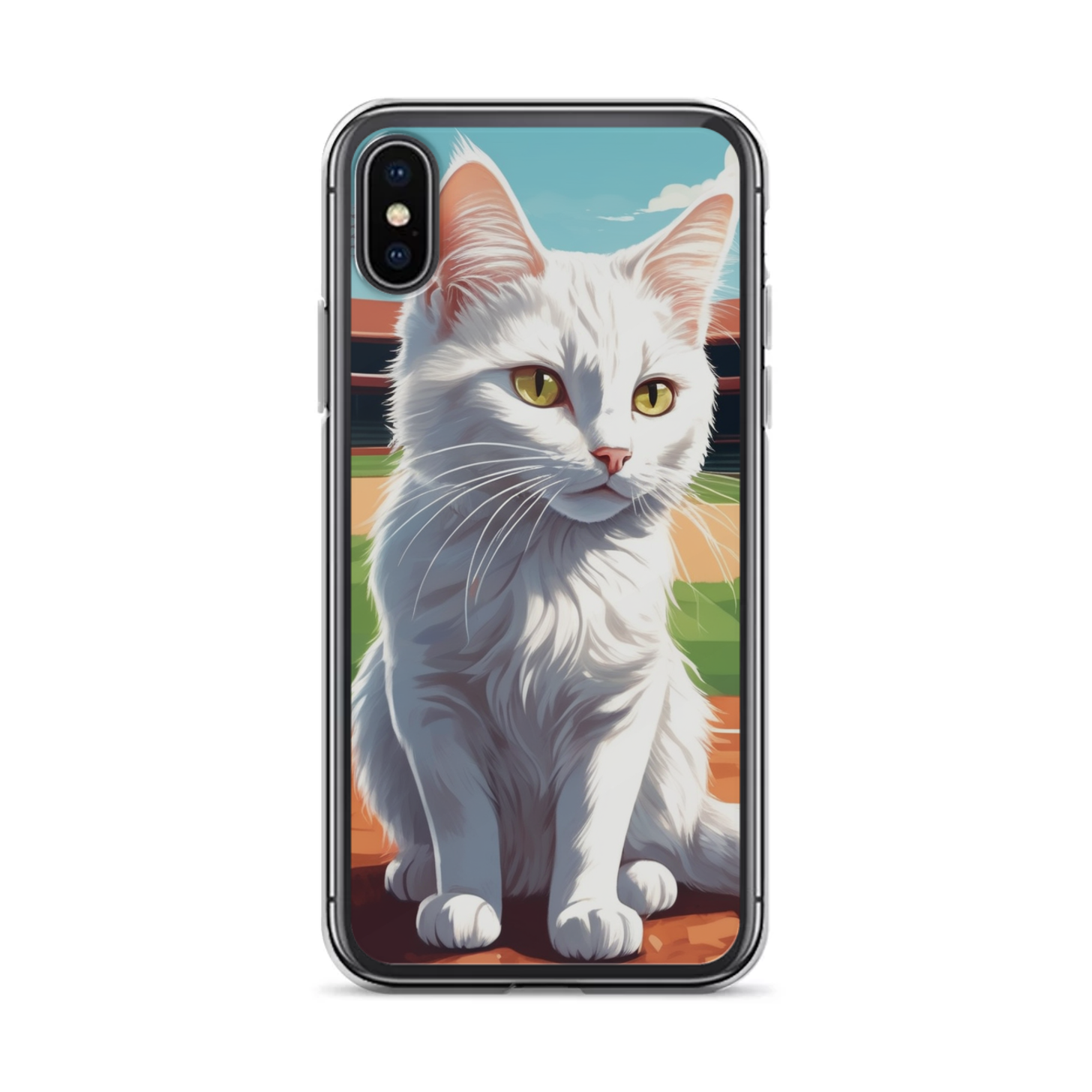 PugMug Custom White Companion Cat iPhone Case