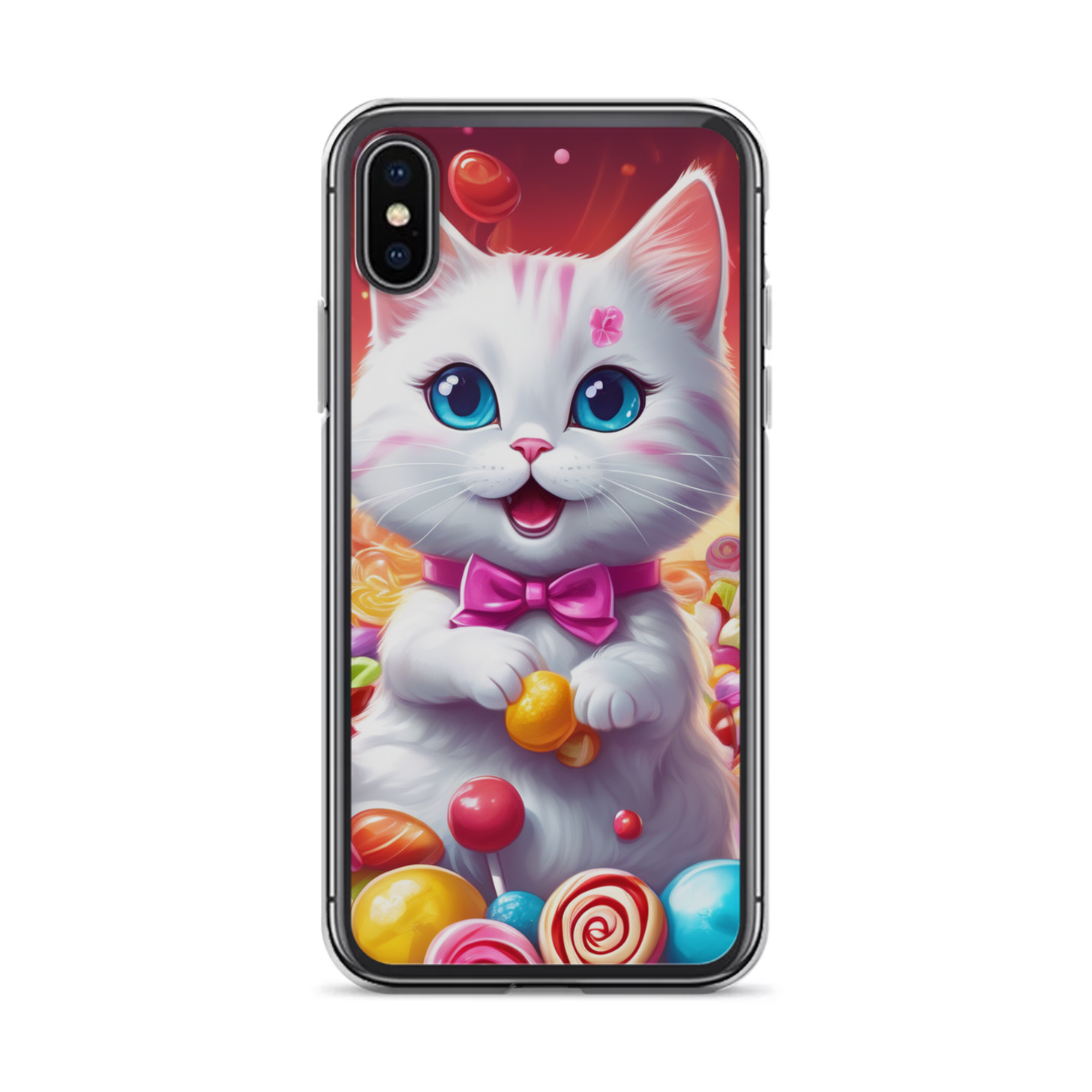 PugMug Custom White Companion Cat iPhone Case